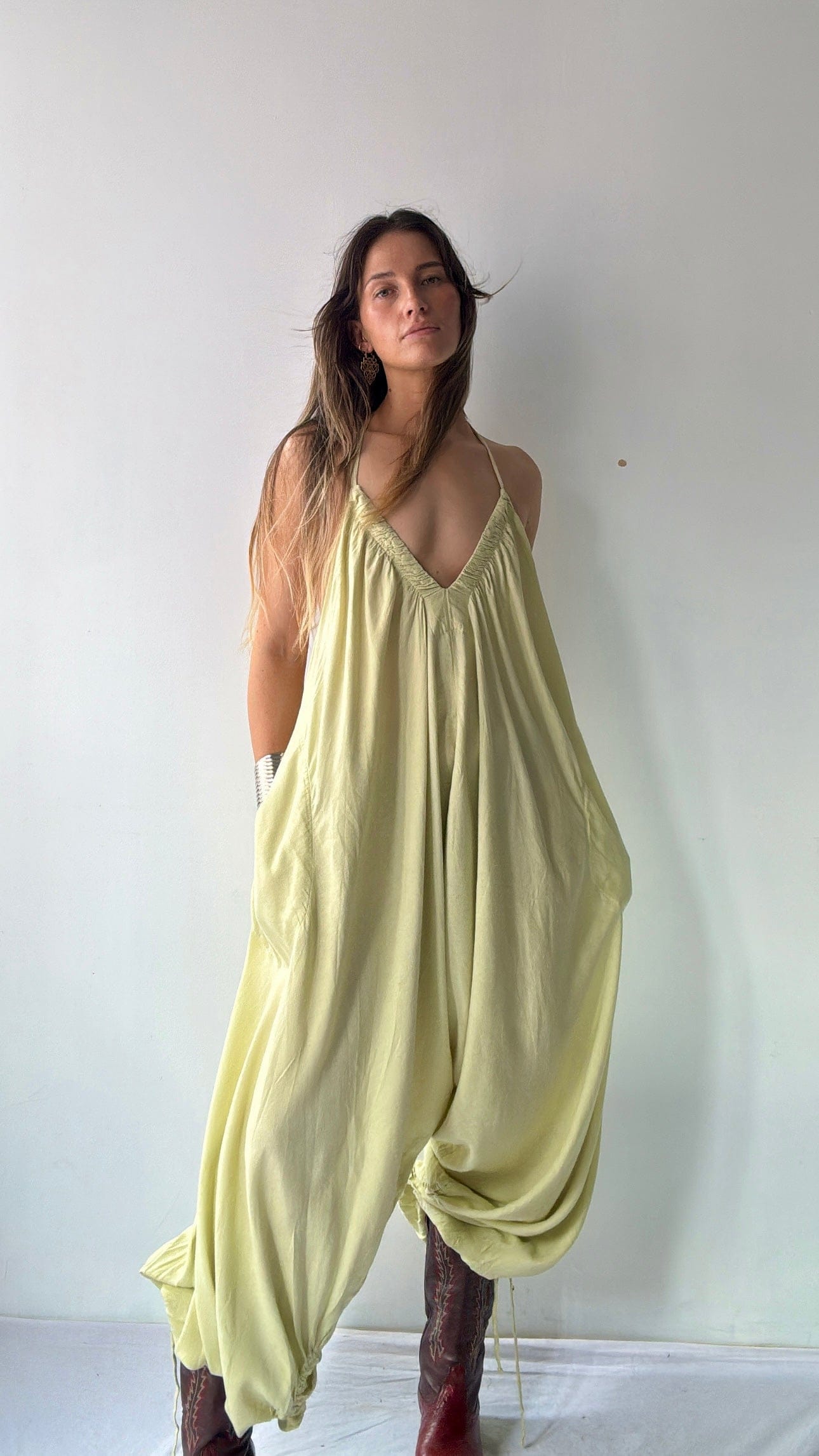 Free People Free People Rumple Mint Jumpsuit