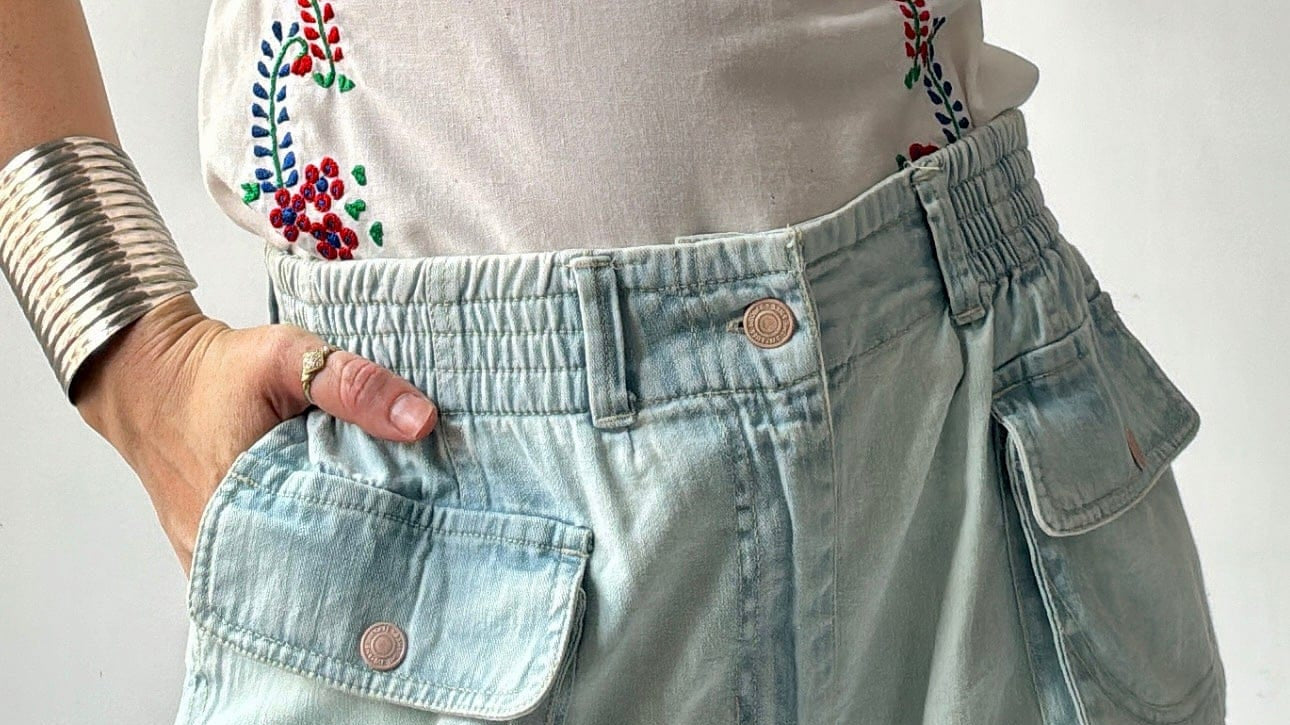 Free People Free People Shorts Chambray