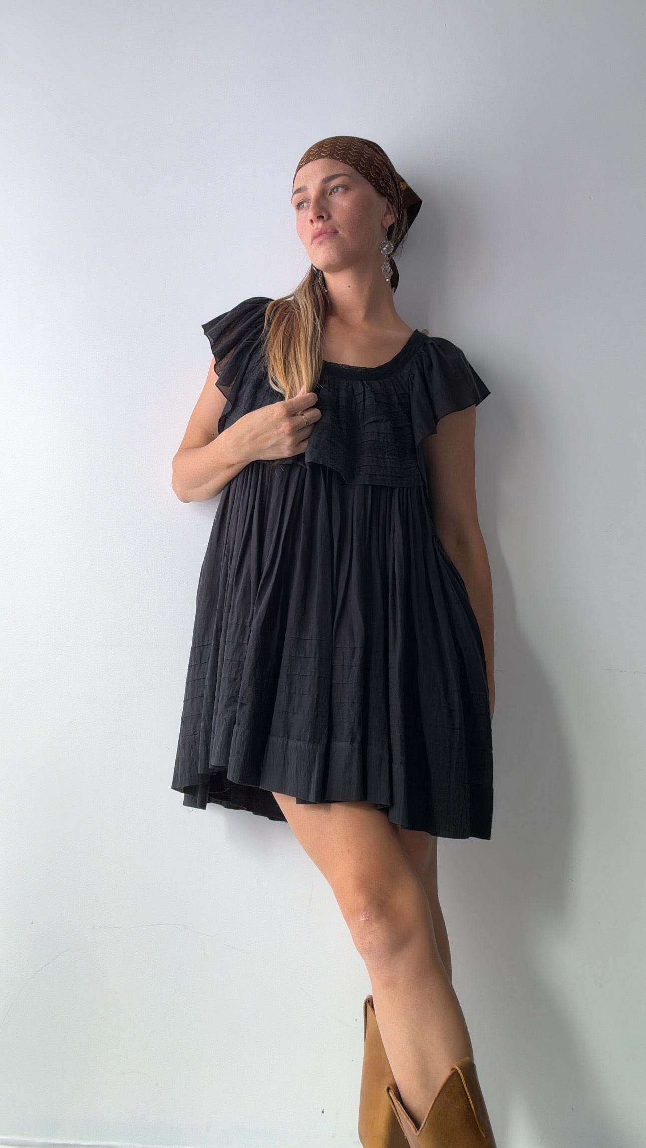 Free People Sweetpea Free People Minidress Black