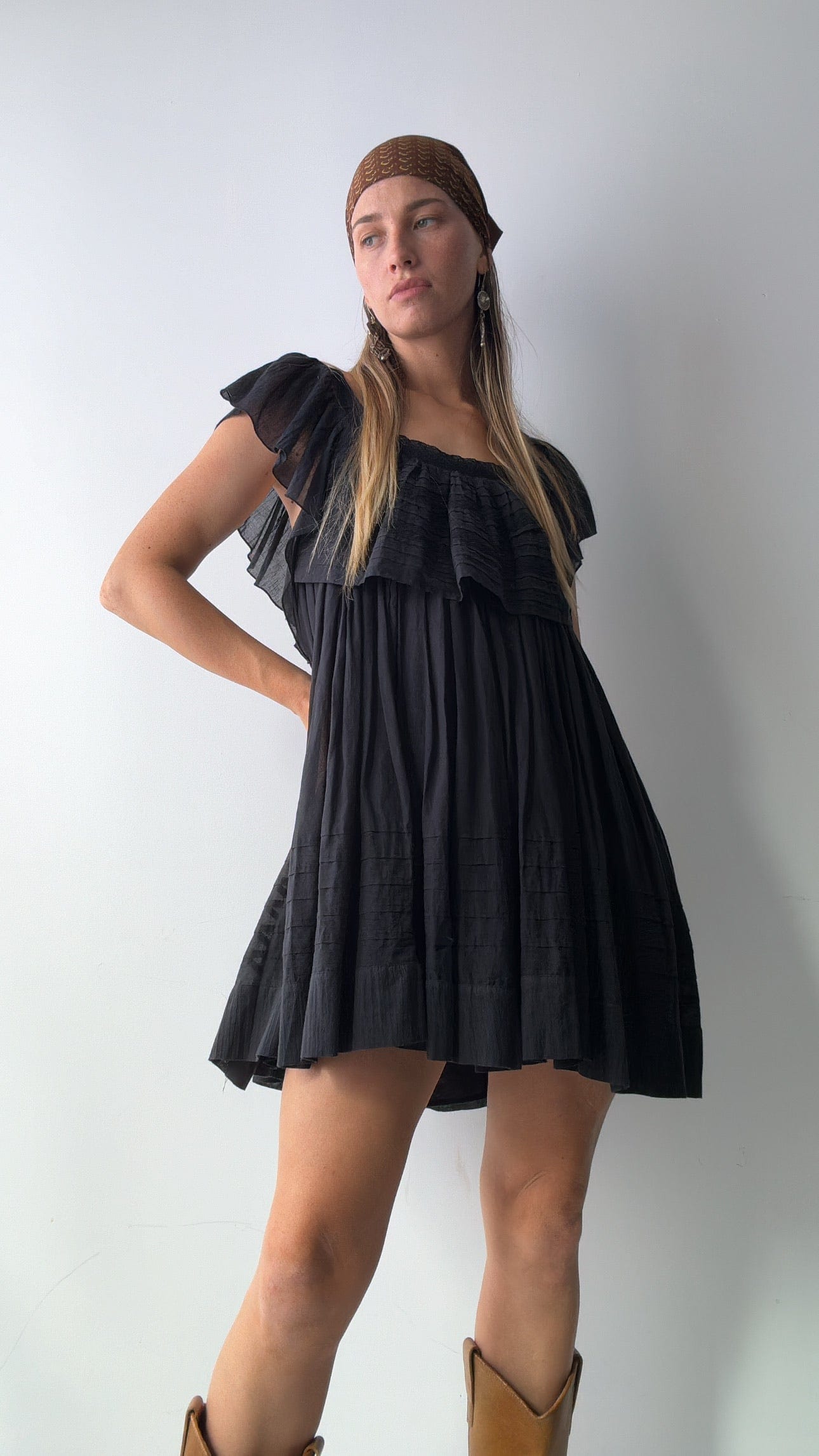 Free People Sweetpea Free People Minidress Black