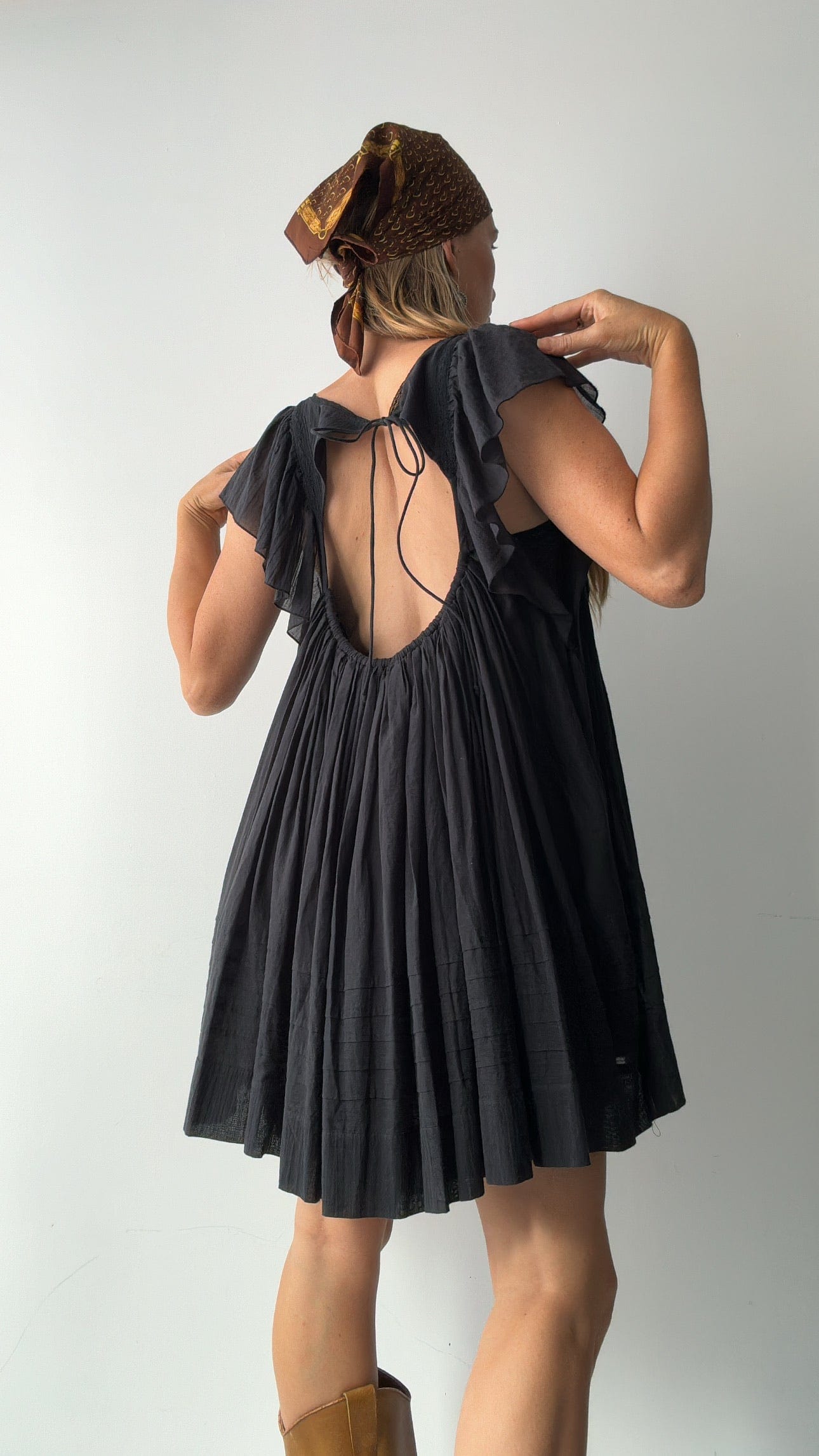 Free People Sweetpea Free People Minidress Black