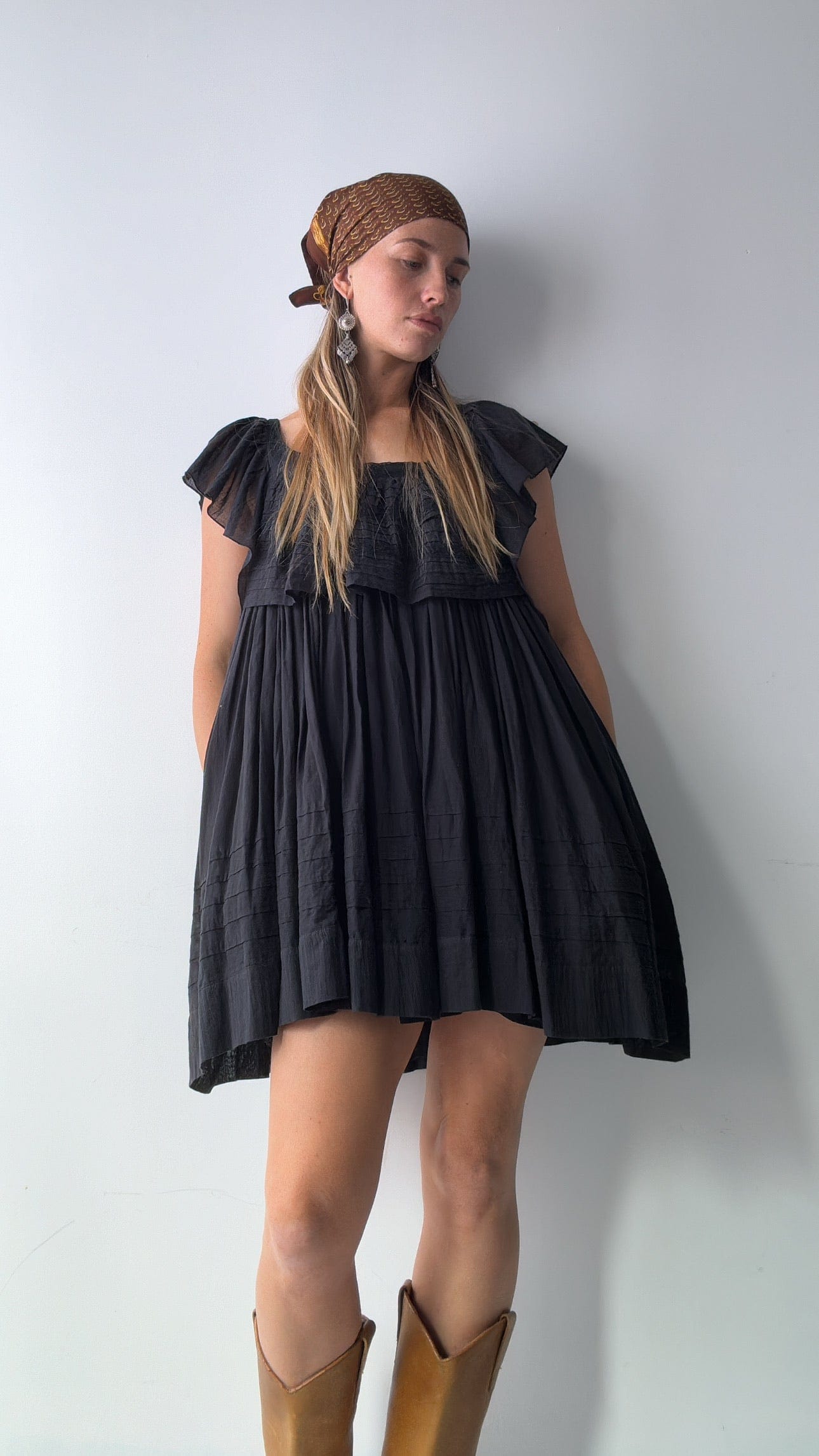 Free People Sweetpea Free People Minidress Black