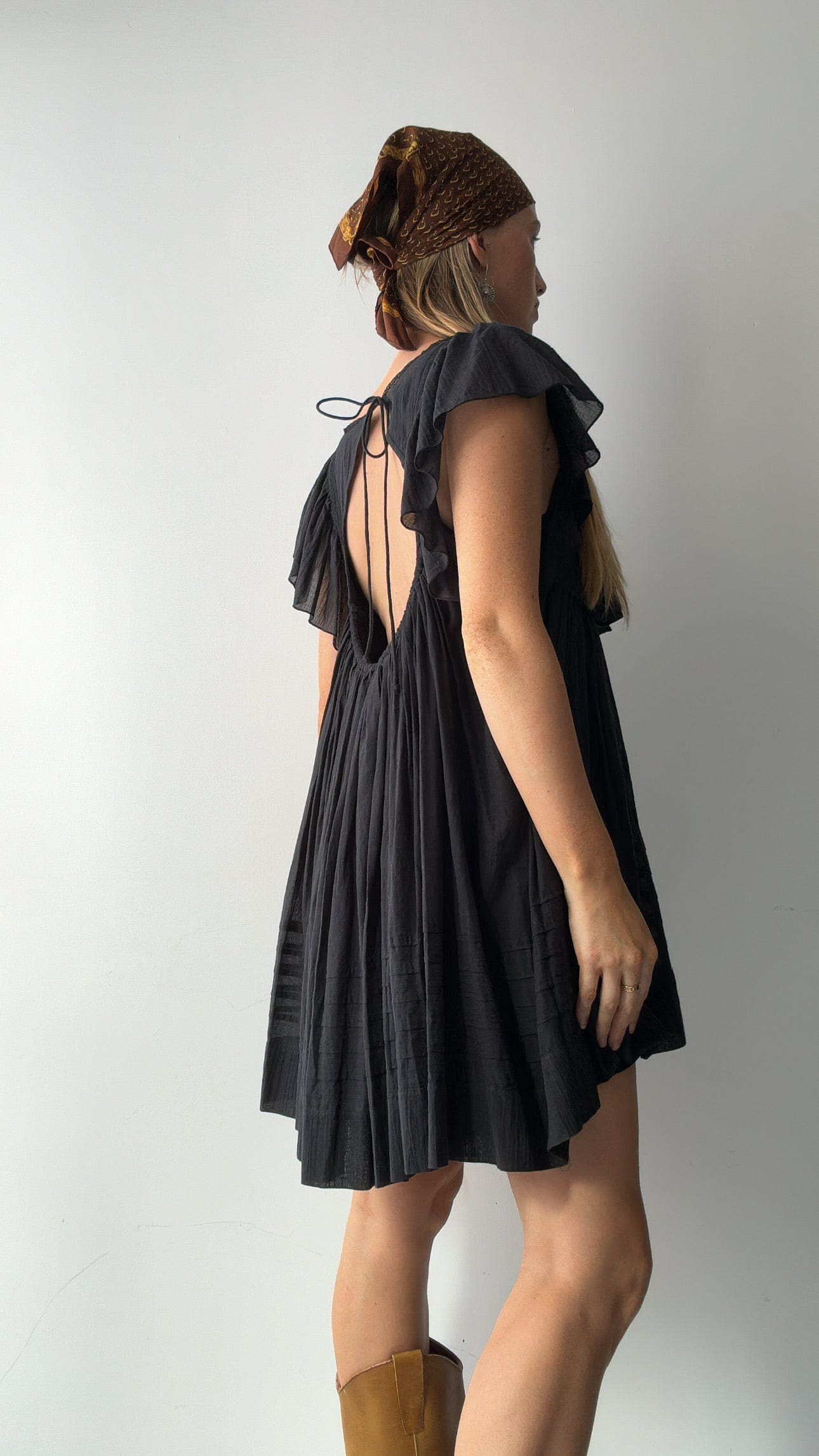 Free People Sweetpea Free People Minidress Black