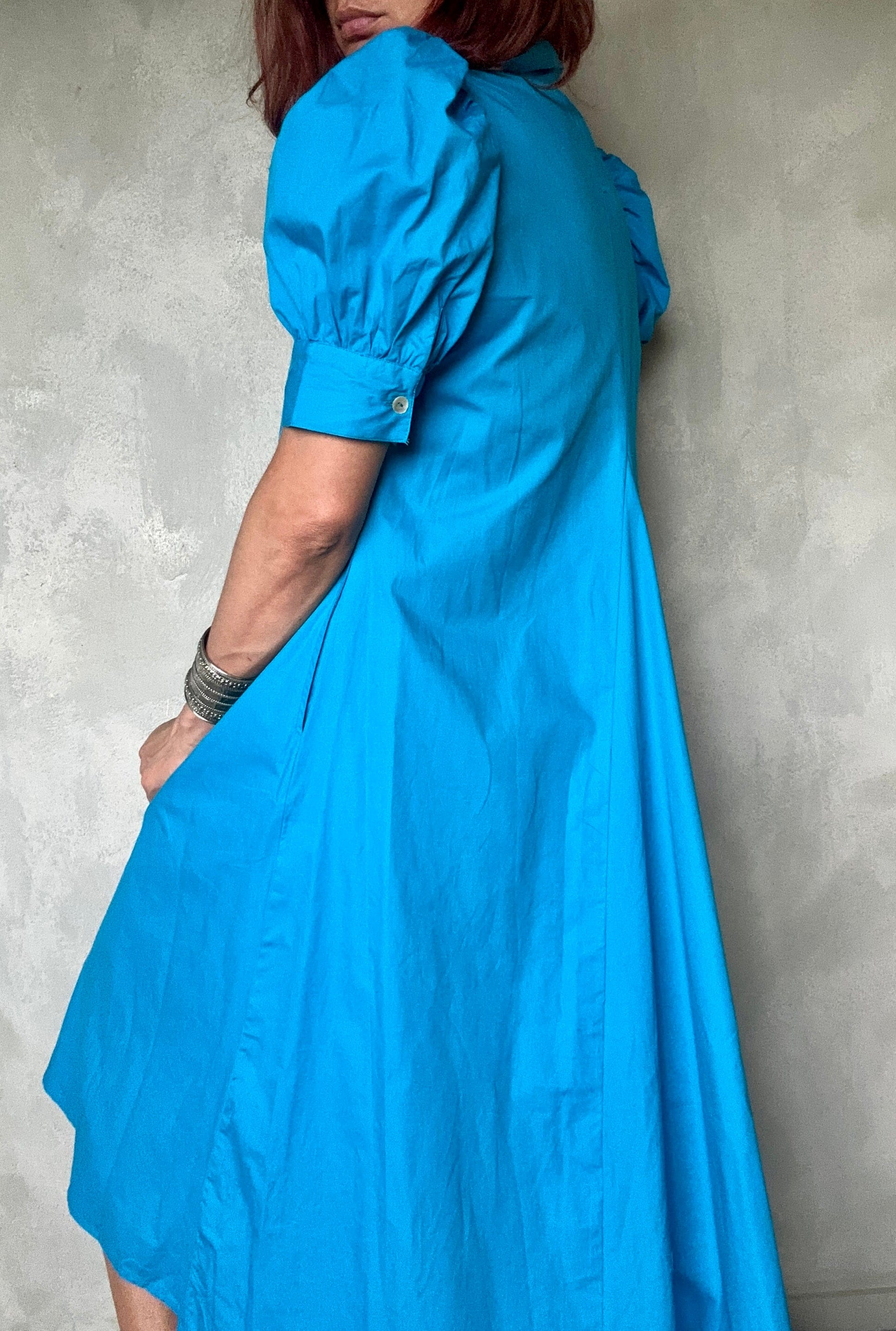 Ganni Ganni Collar Dress Blue