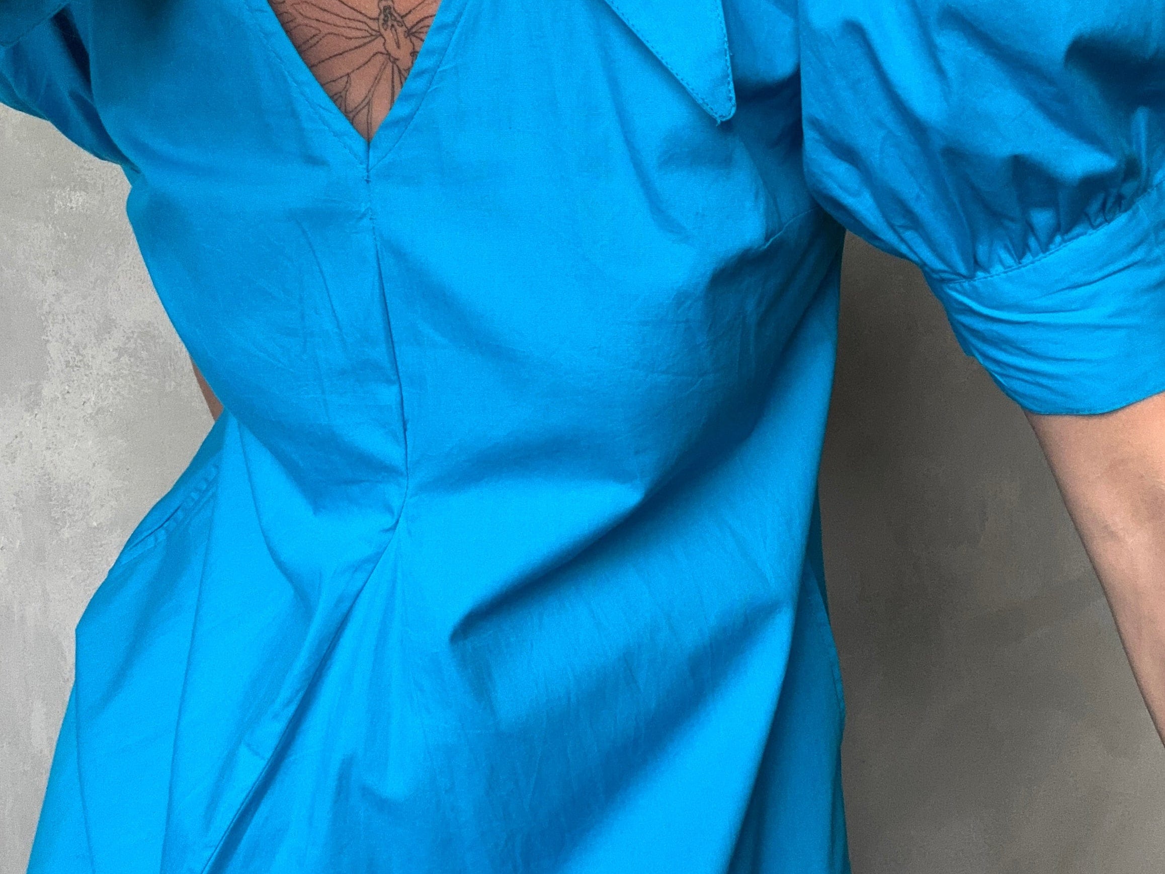 Ganni Ganni Collar Dress Blue