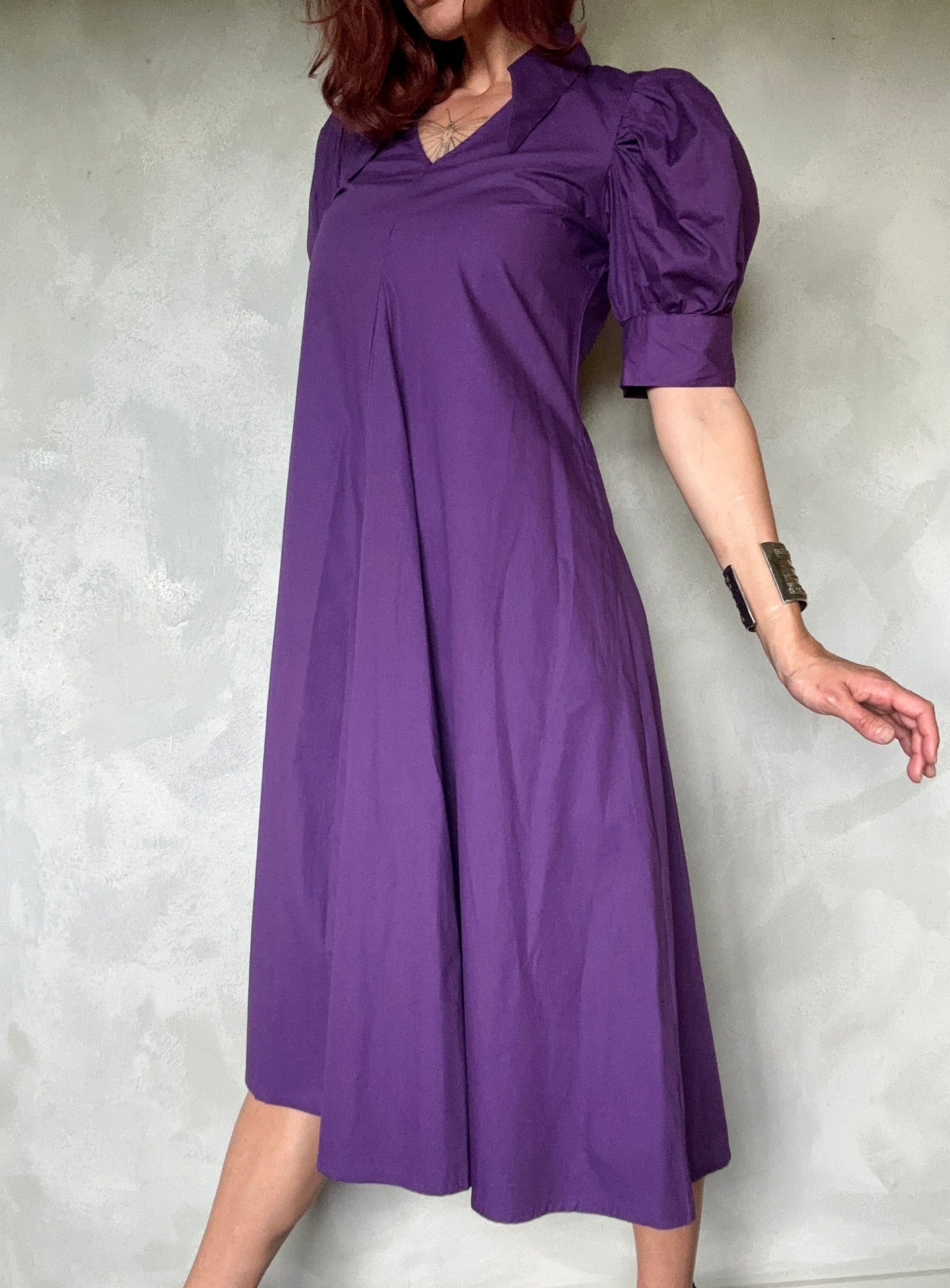 Ganni Ganni Collar Dress Purple