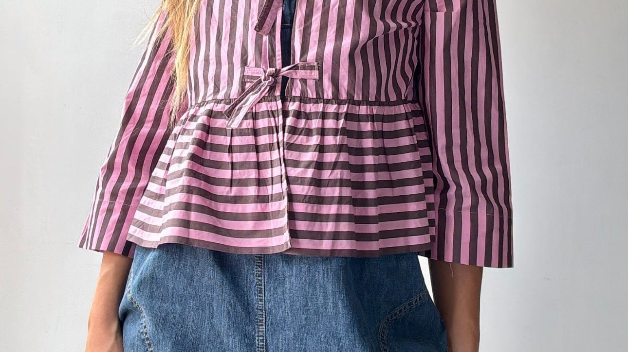 Ganni Ganni Pink Frill Shirt