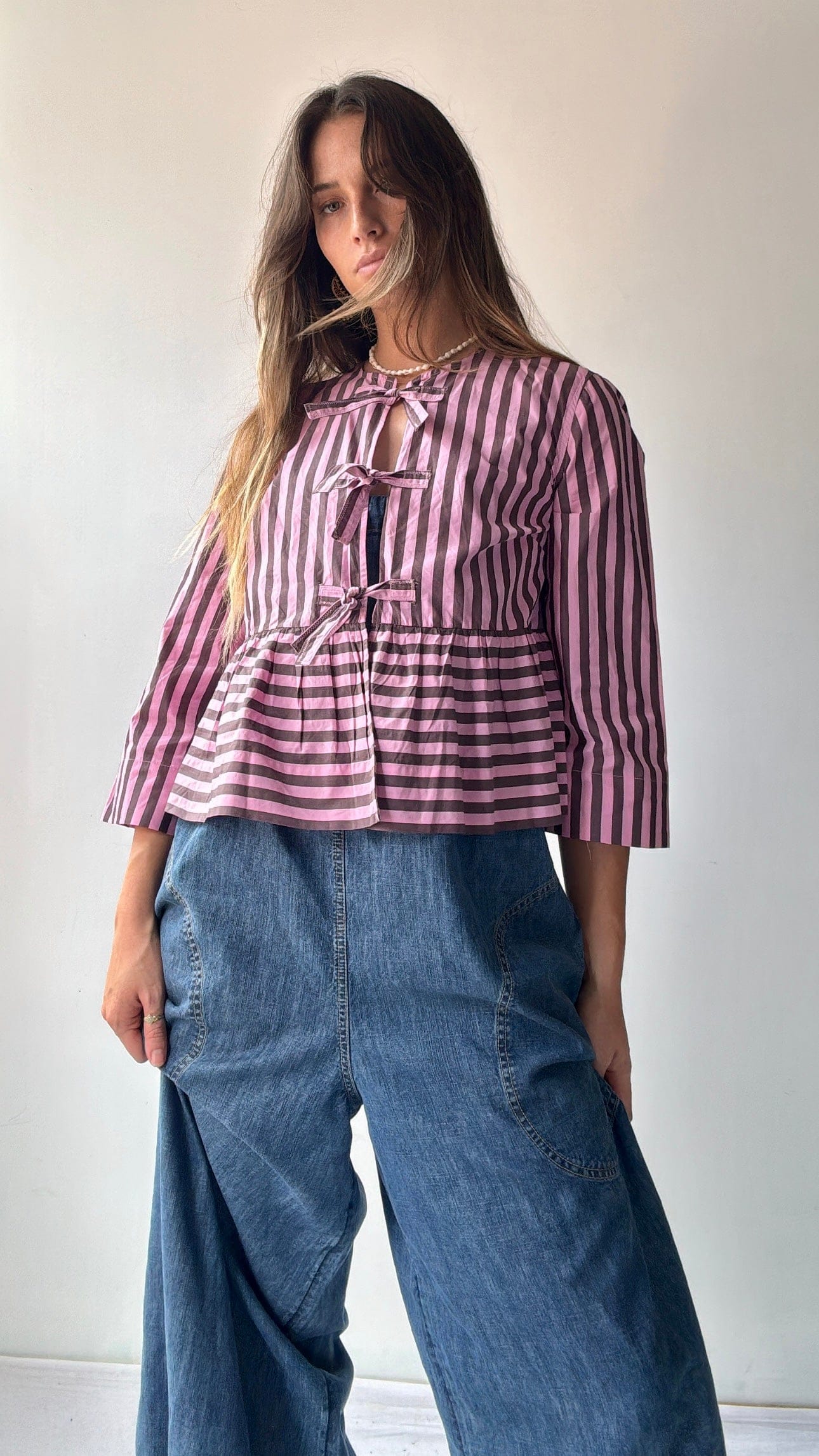 Ganni Ganni Pink Frill Shirt