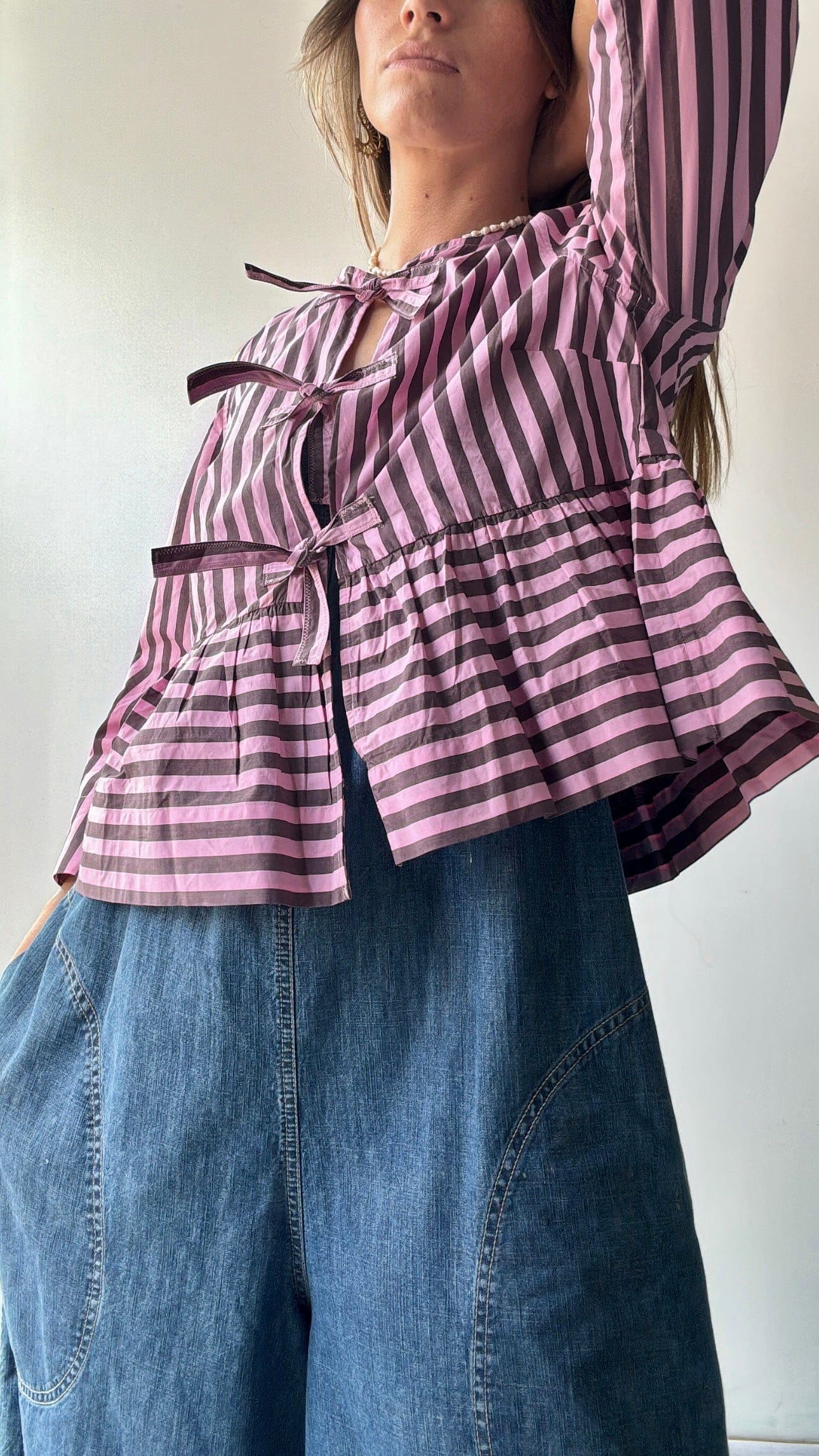Ganni Ganni Pink Frill Shirt