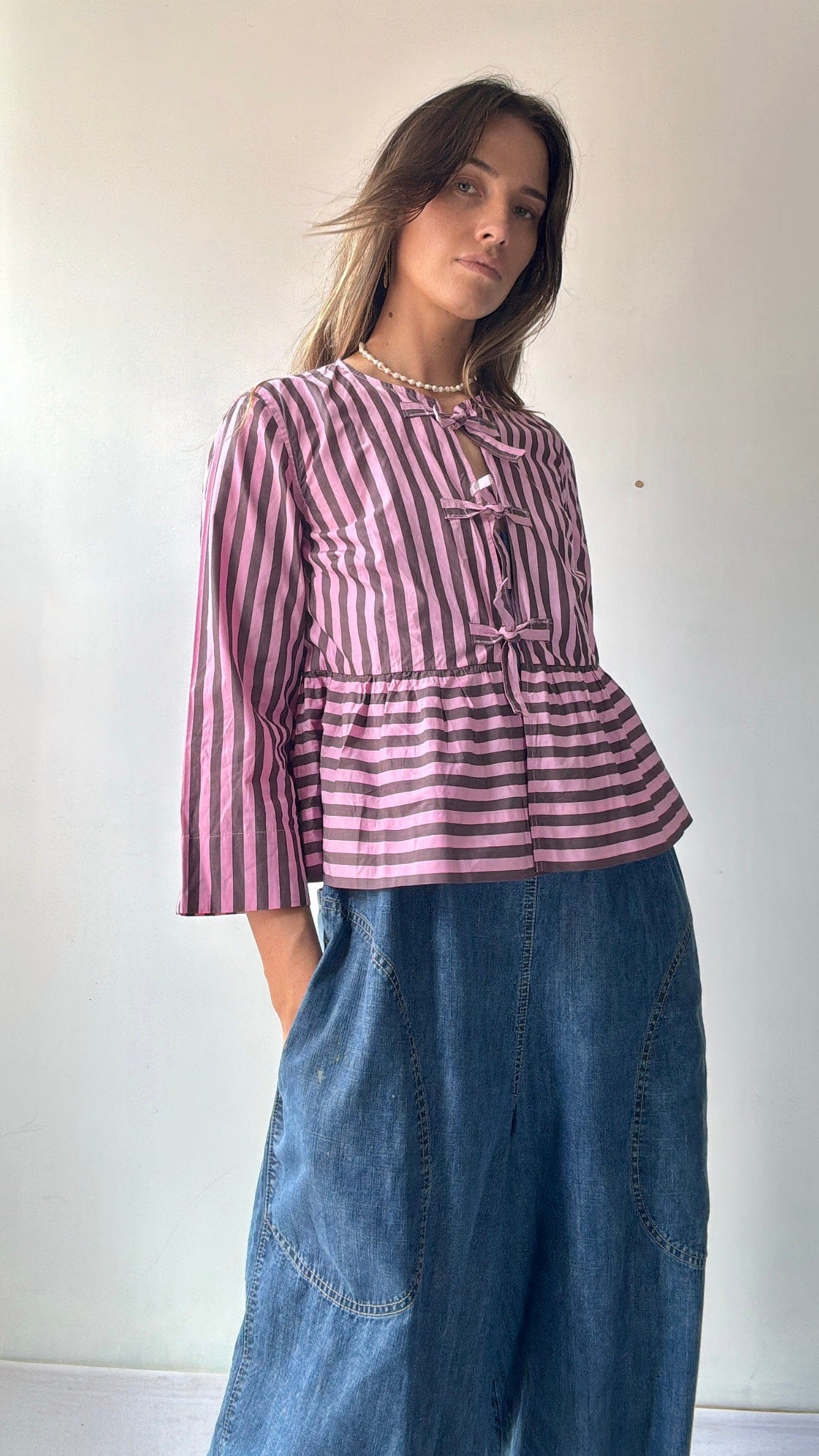 Ganni Ganni Pink Frill Shirt
