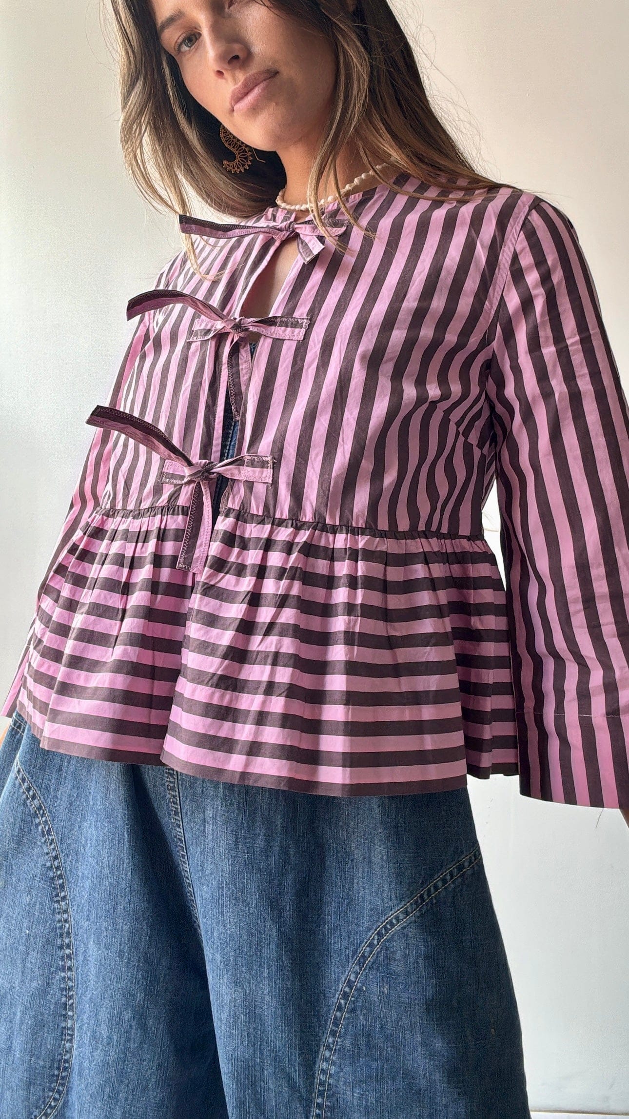 Ganni Ganni Pink Frill Shirt