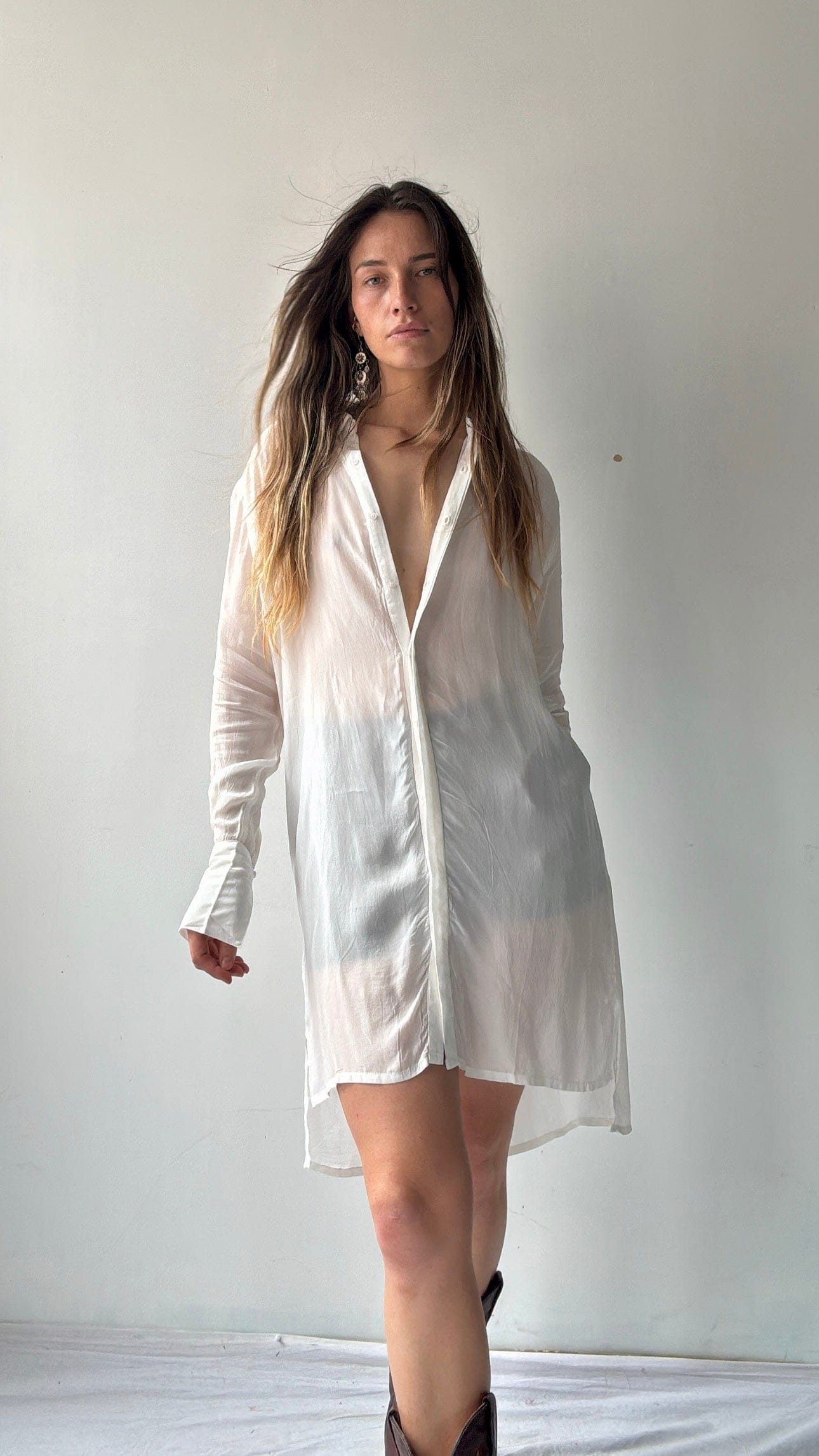Gaudi Gaudi Shirt Dress White