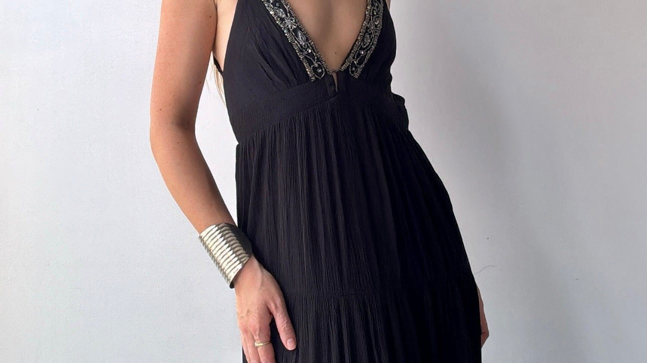 GOA GOA Plume Maxi Dress Black
