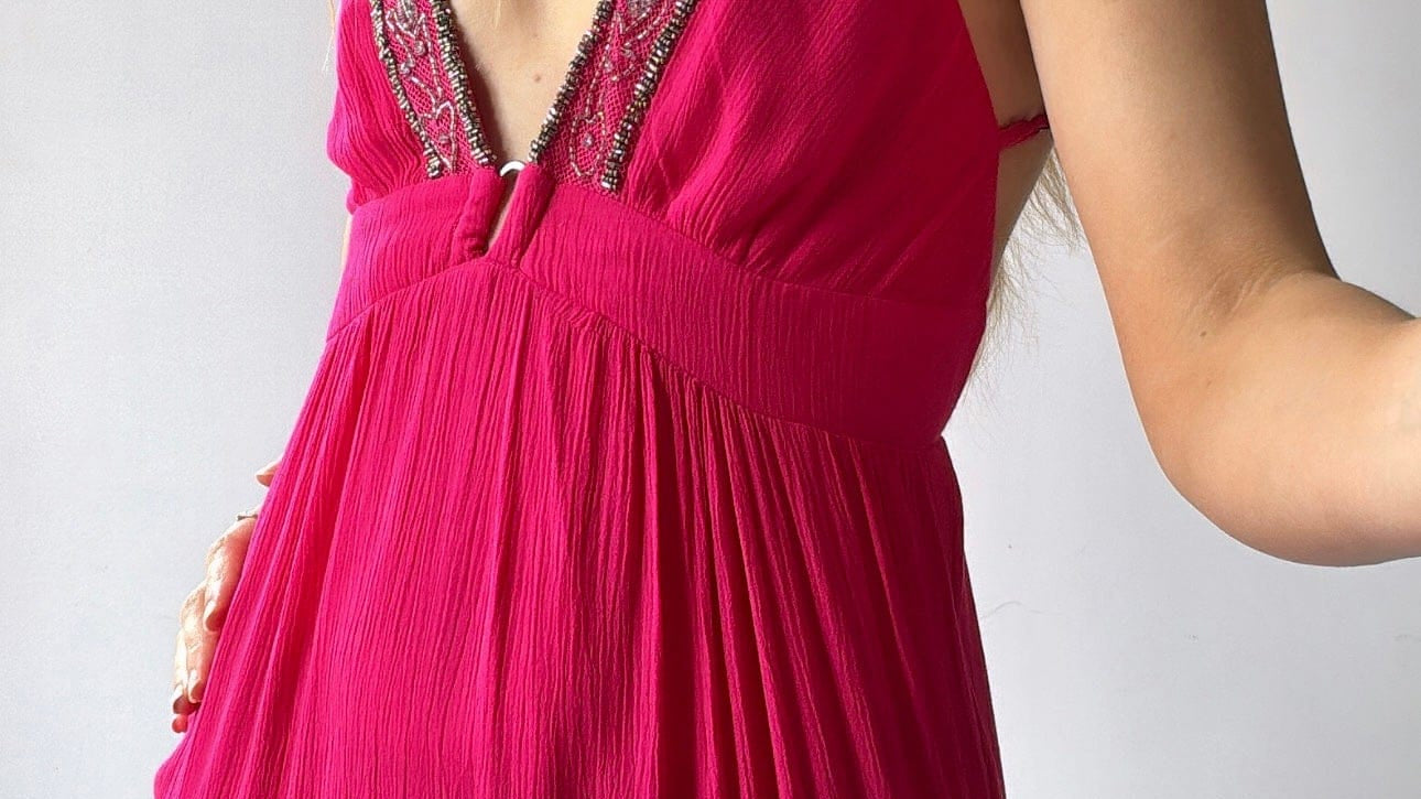 GOA GOA Plume Maxi Dress Magenta