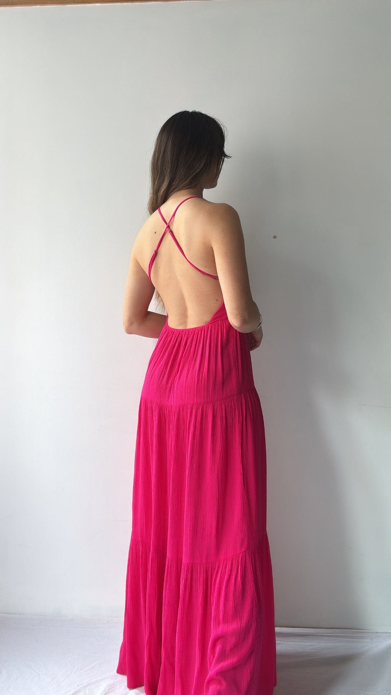 GOA GOA Plume Maxi Dress Magenta