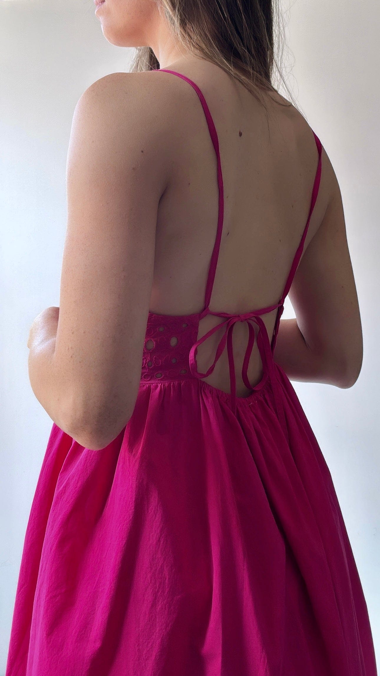 GOA GOA Sunny Midi Dress Fuchsia