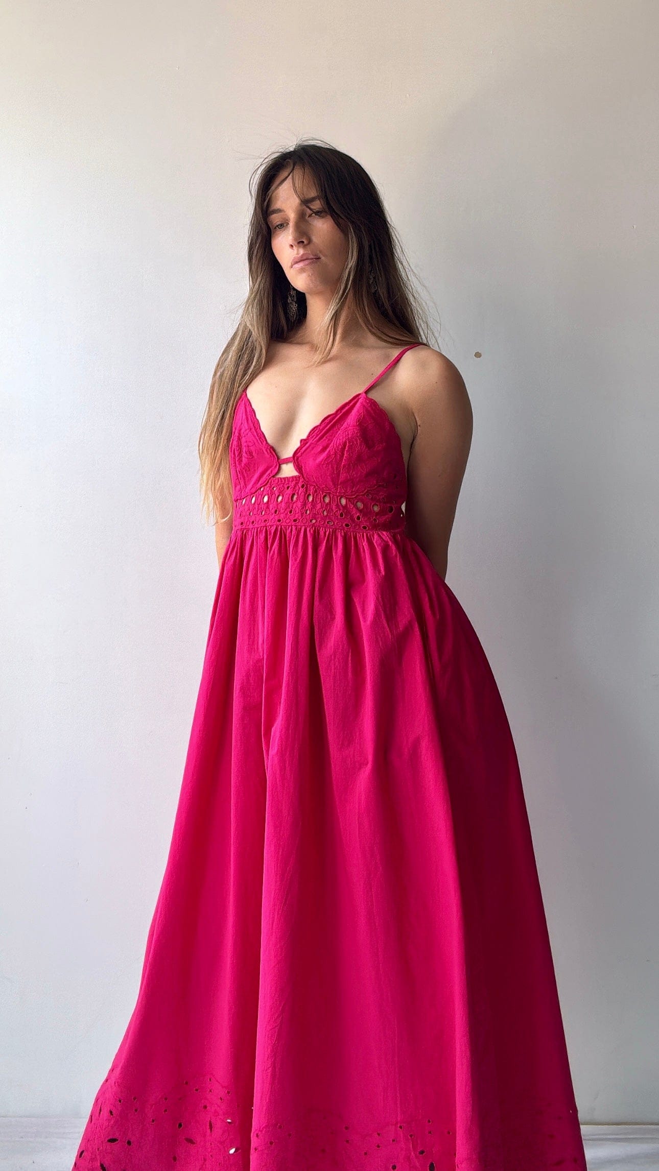 GOA GOA Sunny Midi Dress Fuchsia