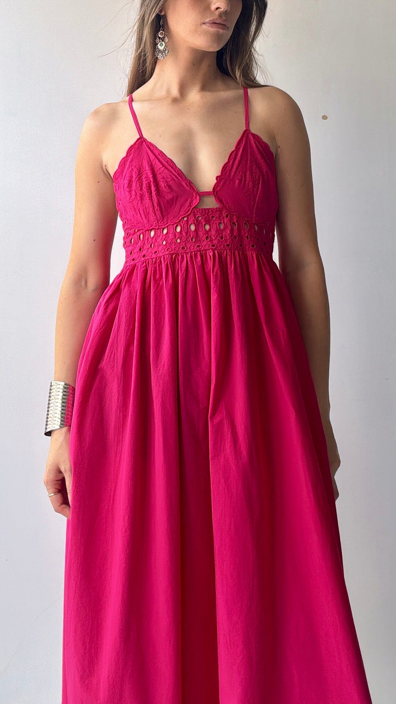 GOA GOA Sunny Midi Dress Fuchsia
