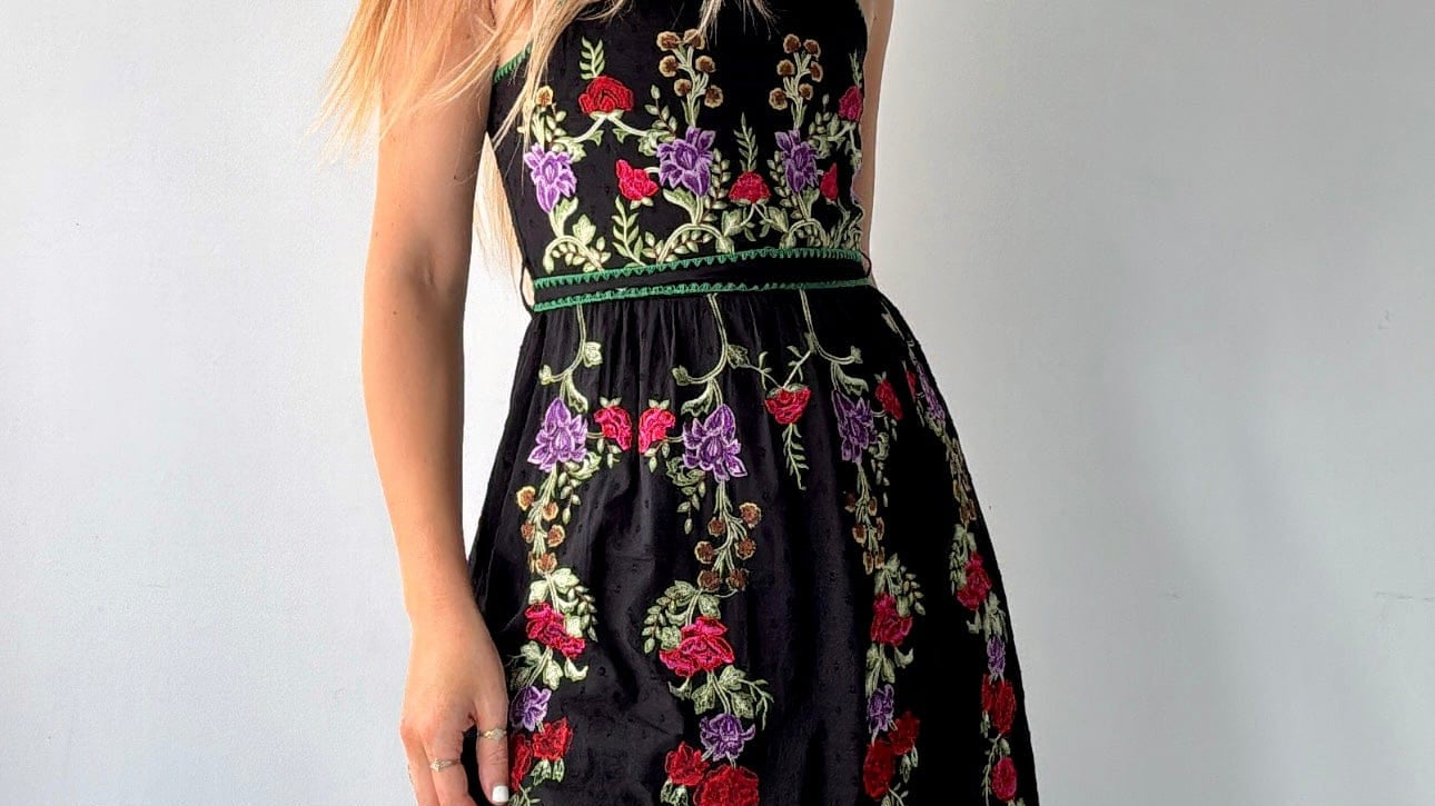 Love & Lemons Dress Love & Lemons Black Floral Dress