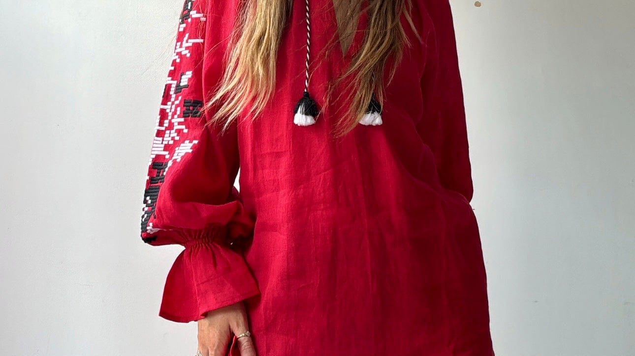 March 11 Dress March 11 Red Linen Dress