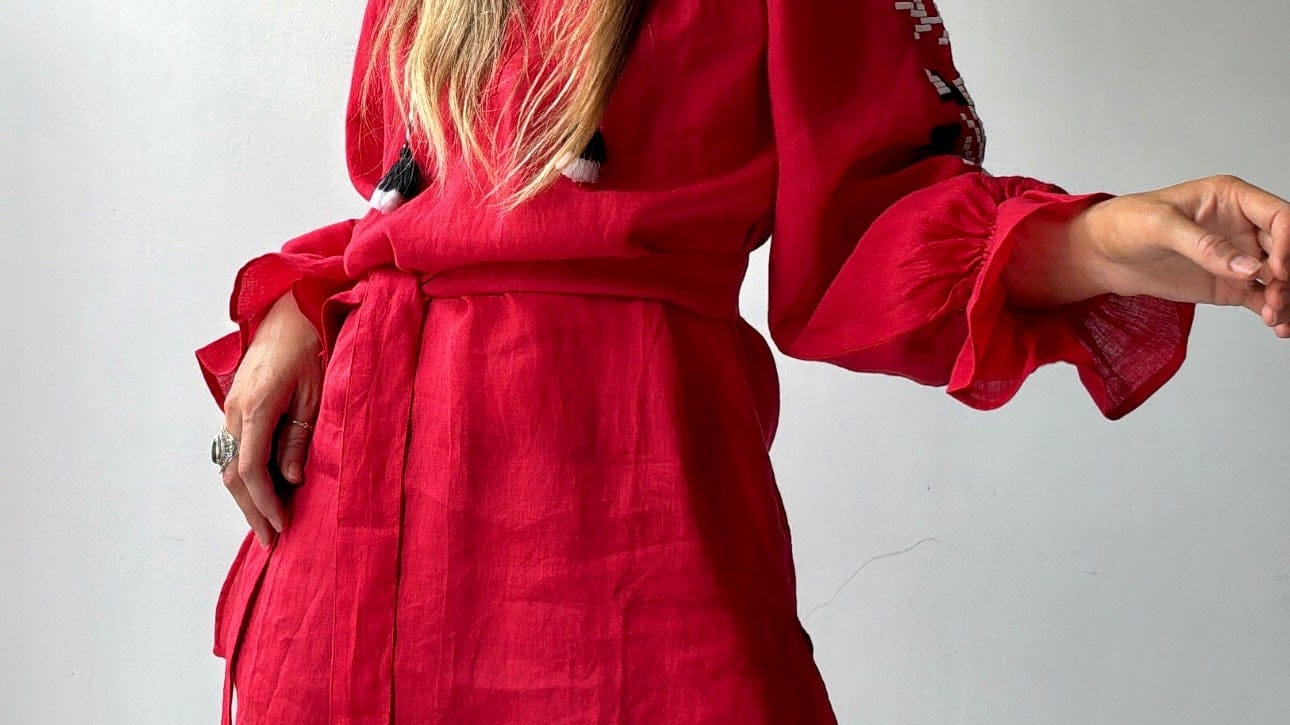 March 11 Dress March 11 Red Linen Dress