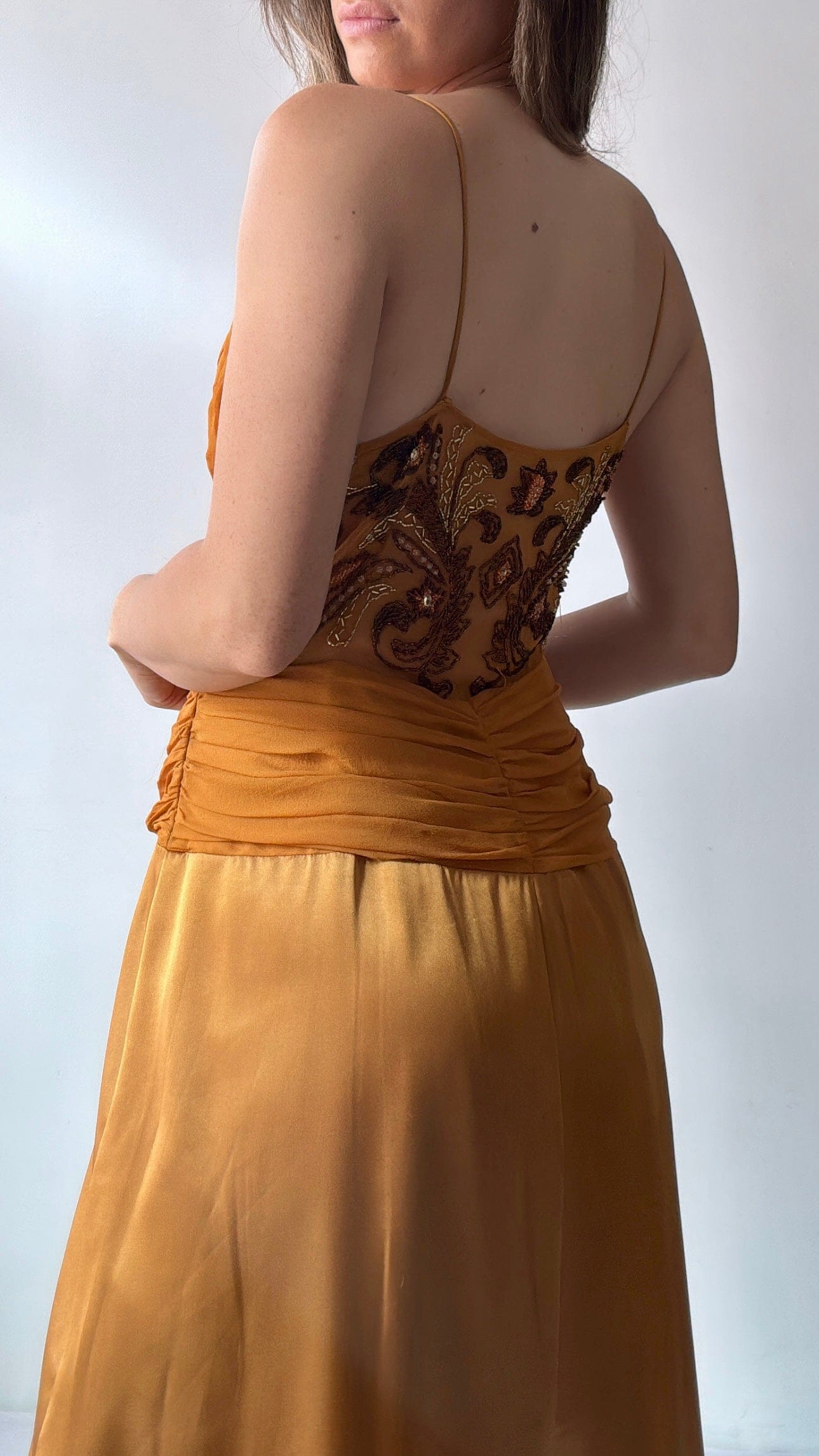 Miss New York Dress Miss New York Golden Y2K Beaded Gown