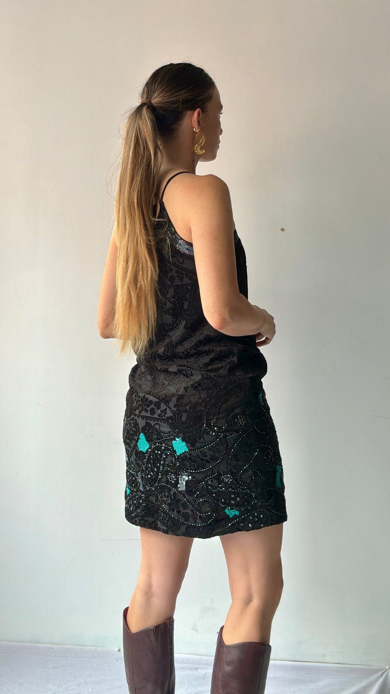 Moulinette Soeurs Black Velvet Dress