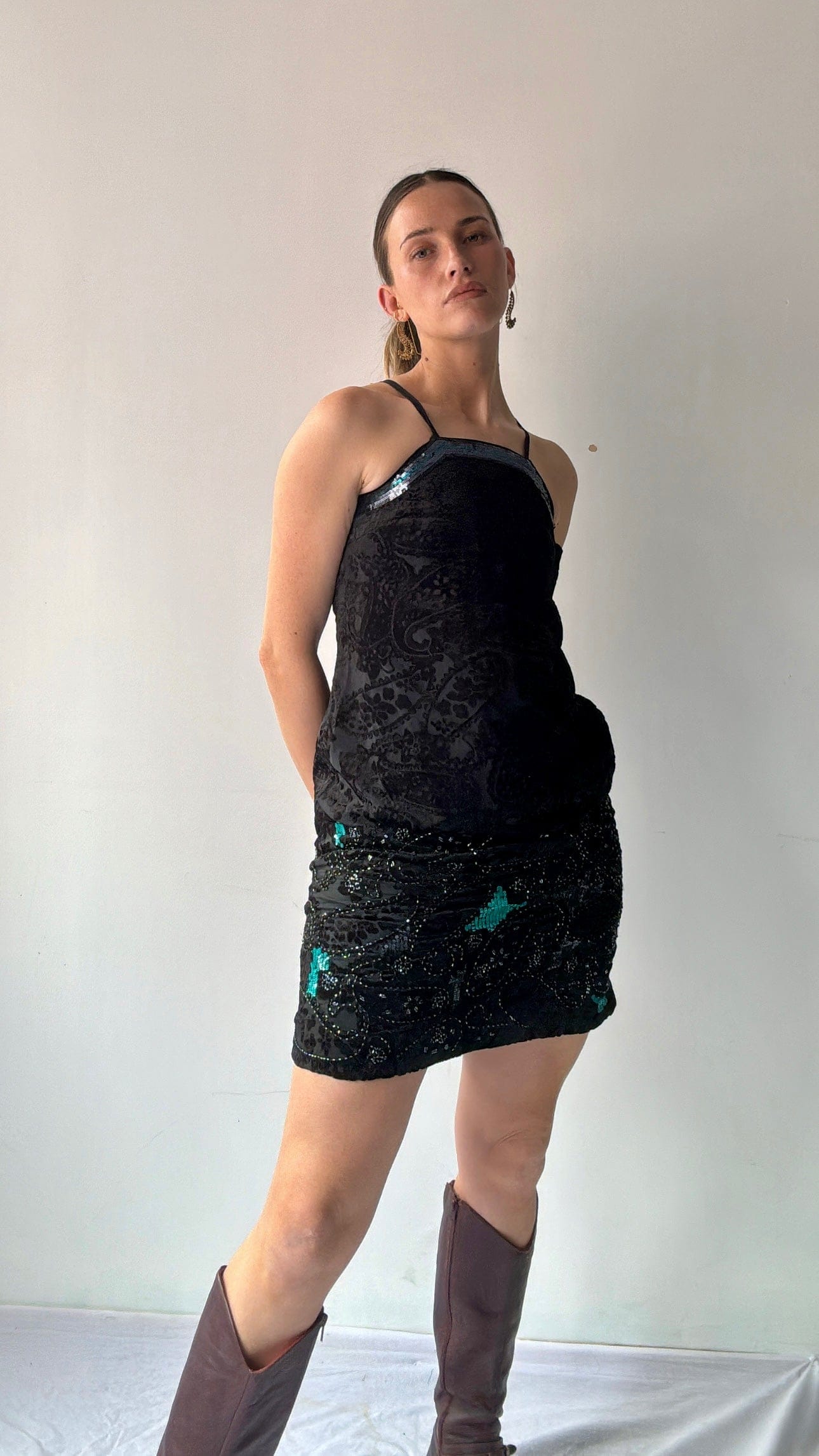 Moulinette Soeurs Black Velvet Dress