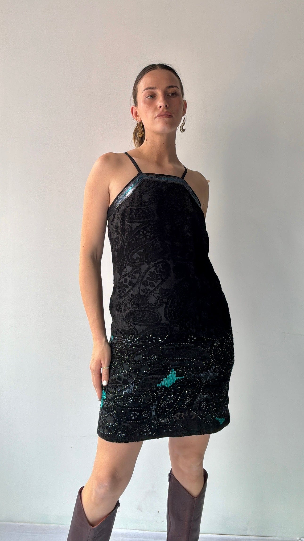 Moulinette Soeurs Black Velvet Dress