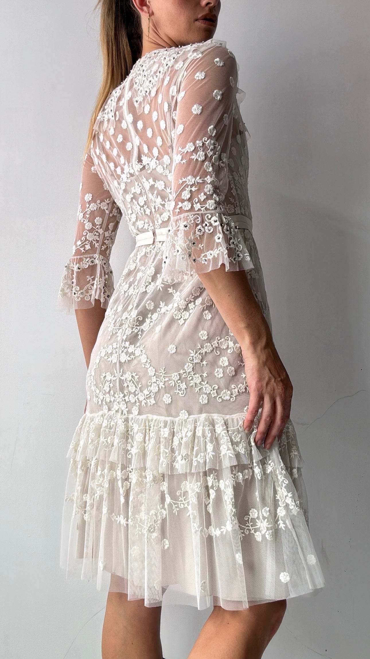 N & T Midi Wednesday Dress White, Needle & Thread, Sistergolden