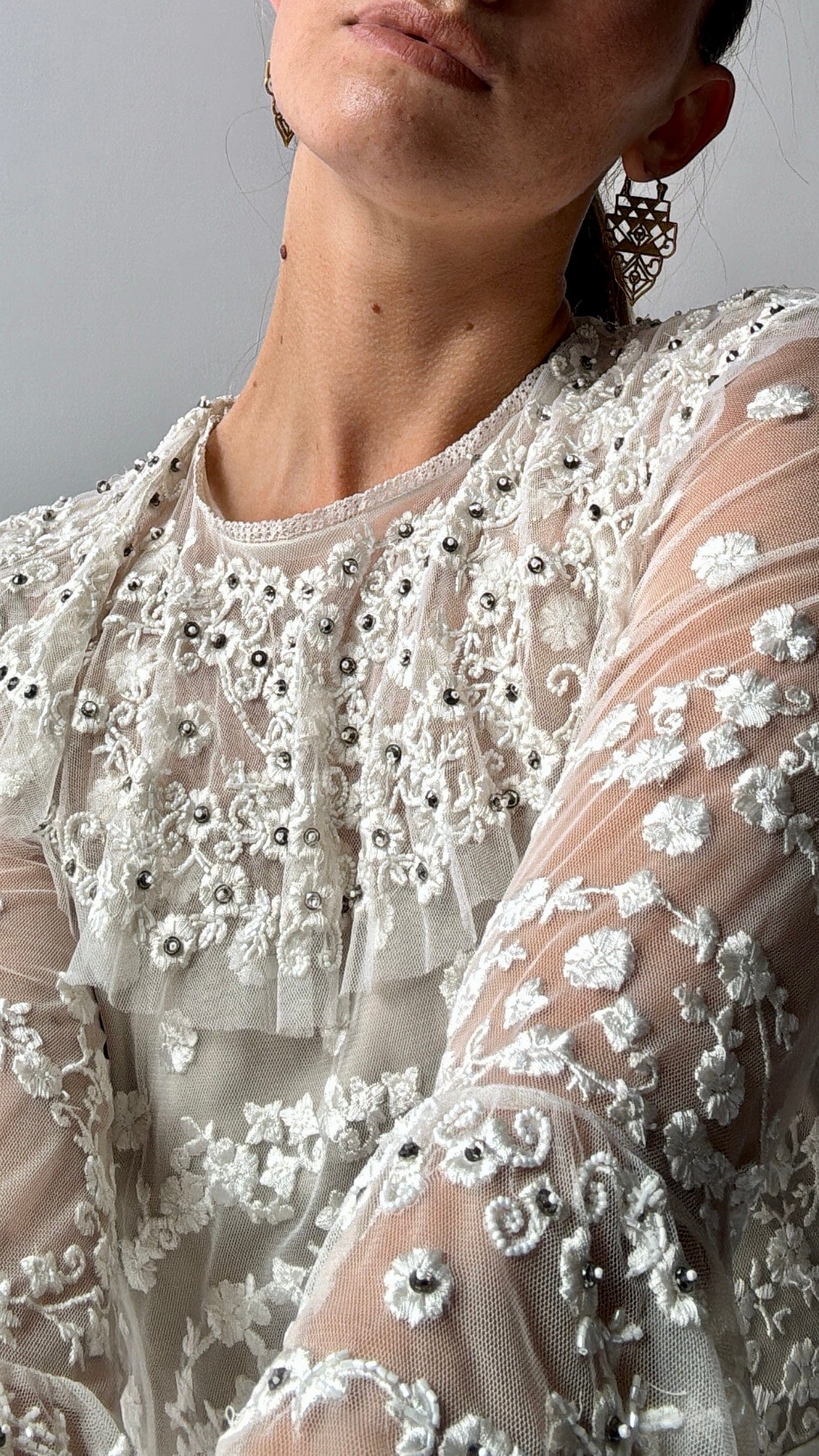 N & T Midi Wednesday Dress White, Needle & Thread, Sistergolden