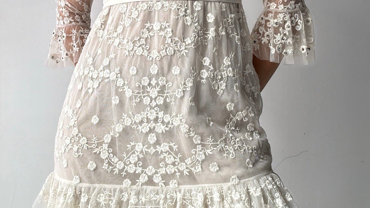 N & T Midi Wednesday Dress White, Needle & Thread, Sistergolden