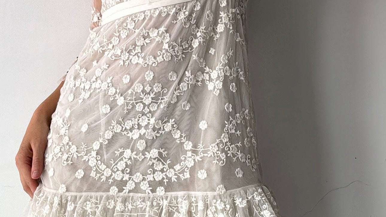 N & T Midi Wednesday Dress White, Needle & Thread, Sistergolden