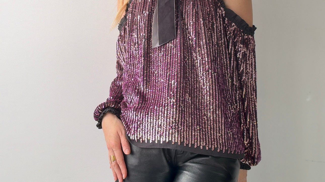 Needle & Thread N & T Priscila Top Charcoal