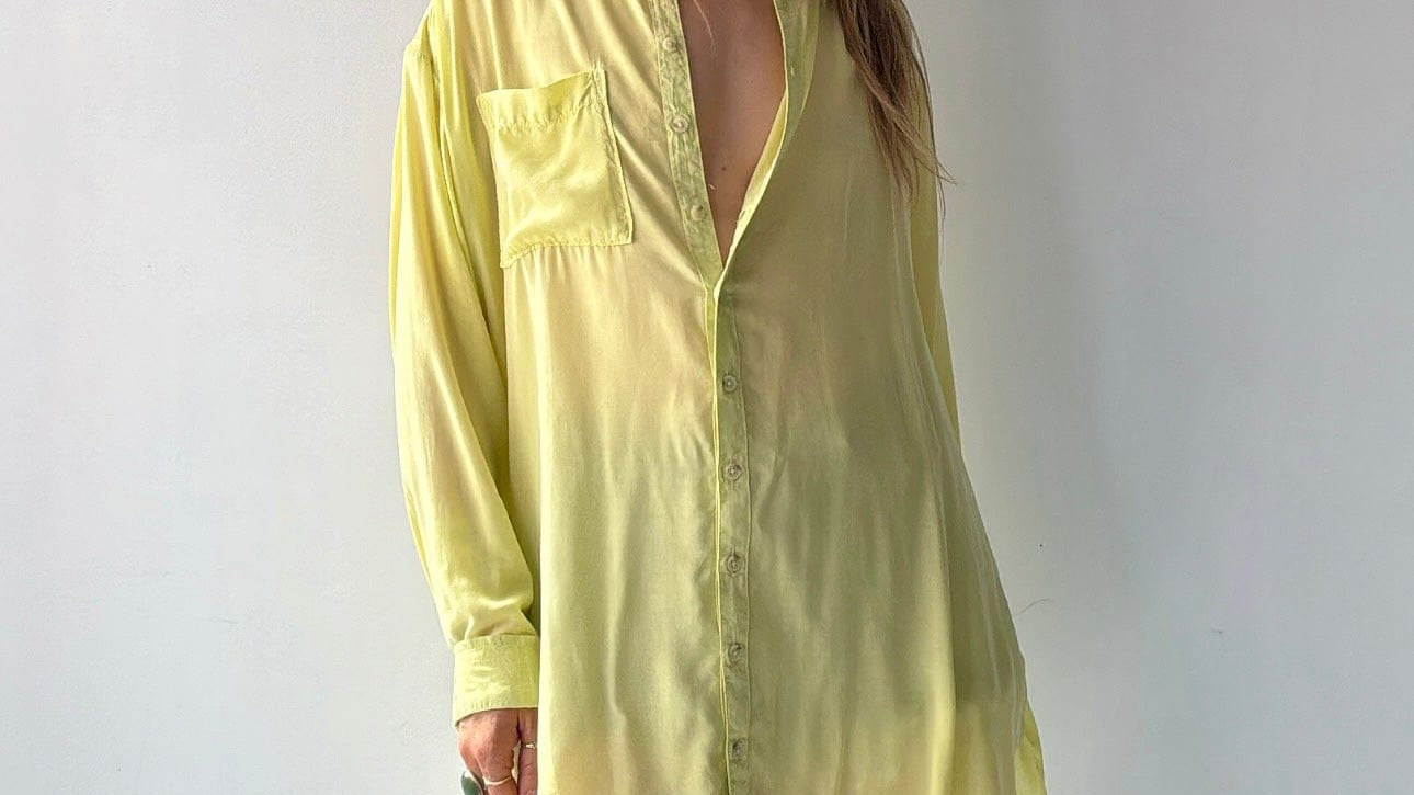 Pilcro Anthropologie Shirt Pilcro Longline Shirt Lime