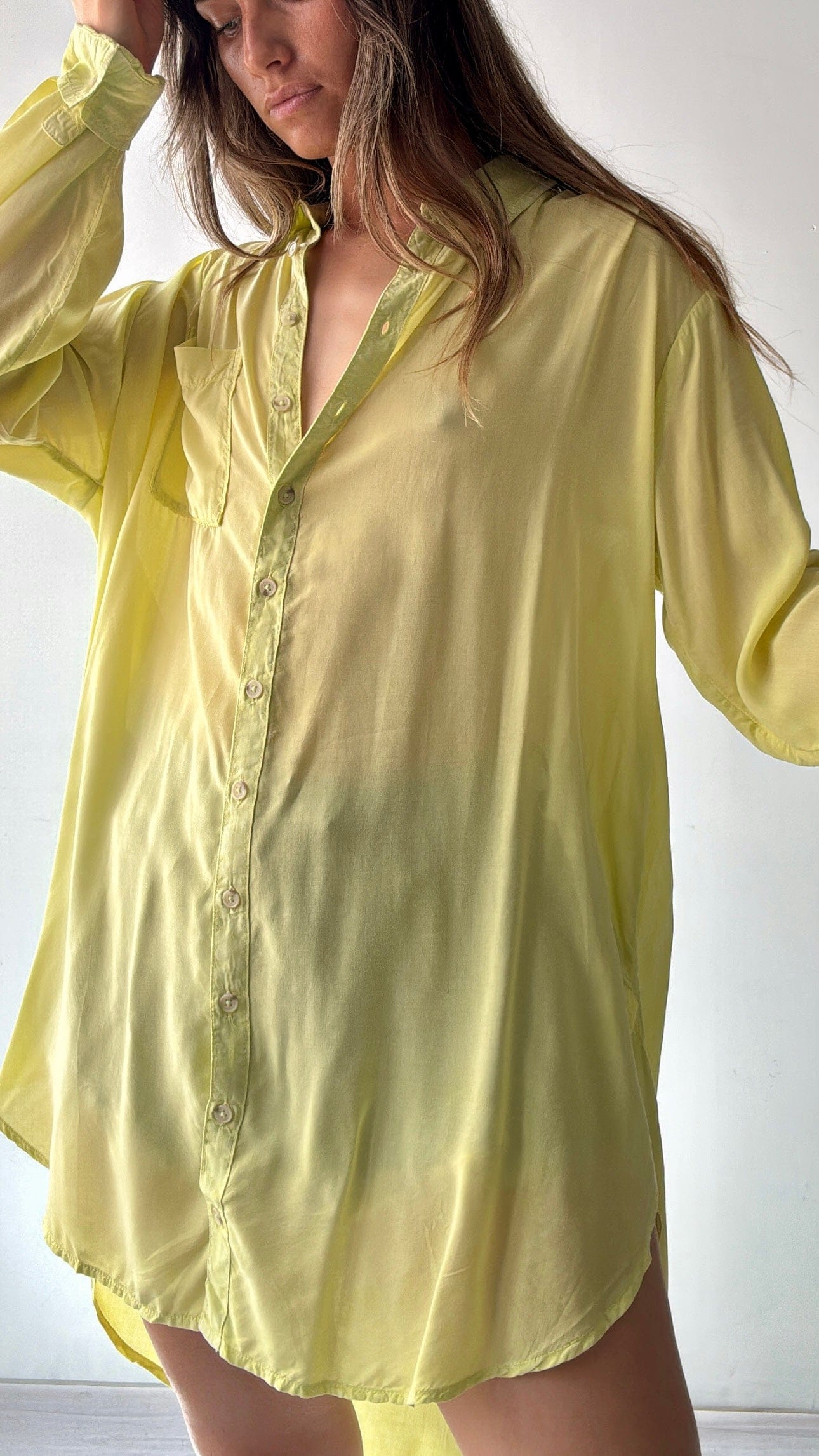 Pilcro Anthropologie Shirt Pilcro Longline Shirt Lime