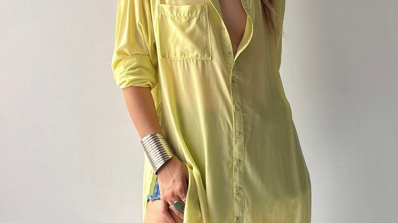 Pilcro Anthropologie Shirt Pilcro Longline Shirt Lime