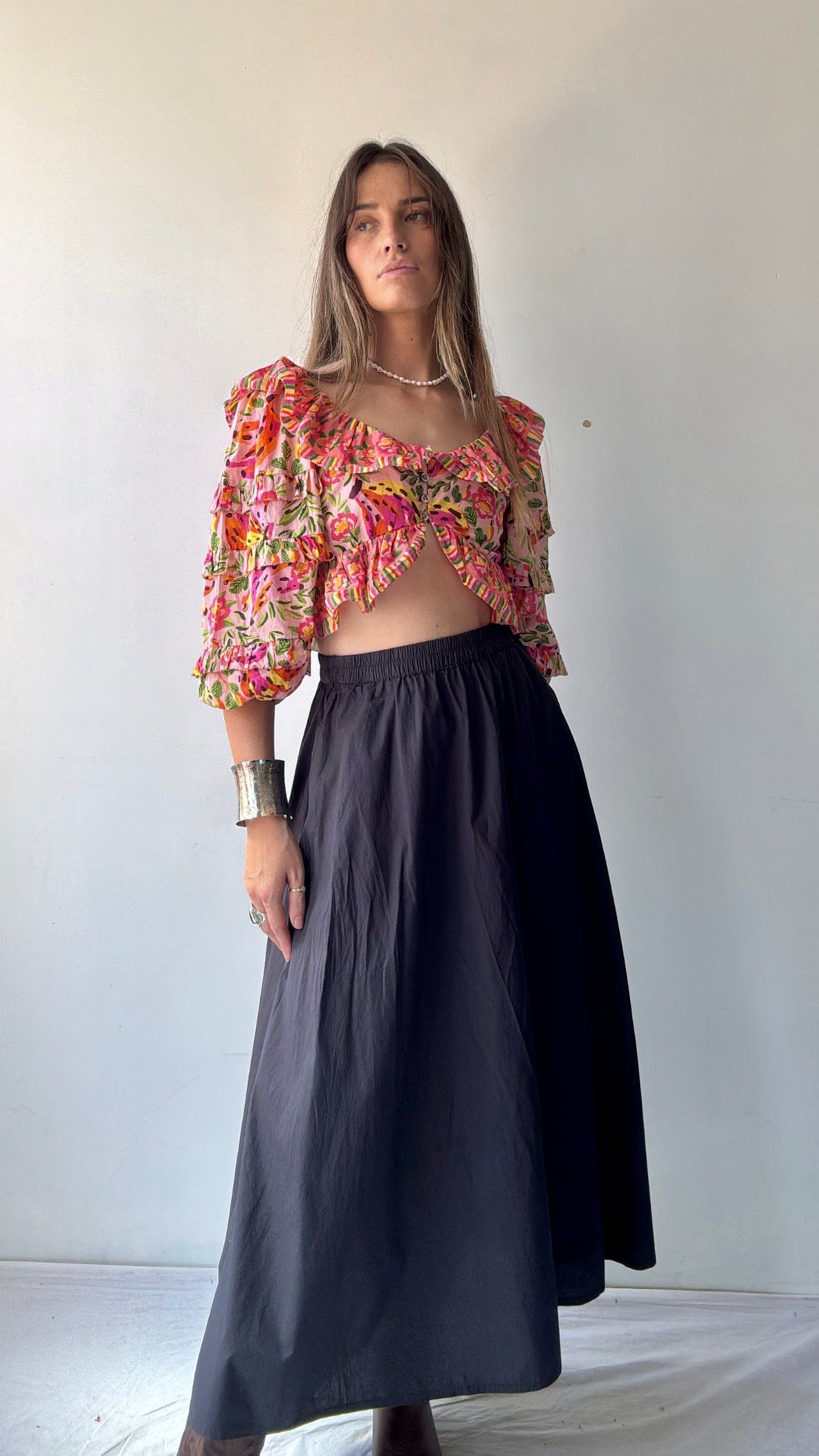 Project AJ117 Project AJ Maxi Black Skirt