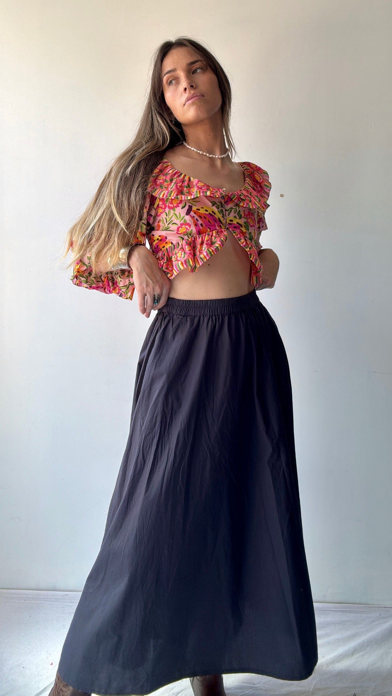 Project AJ117 Project AJ Maxi Black Skirt