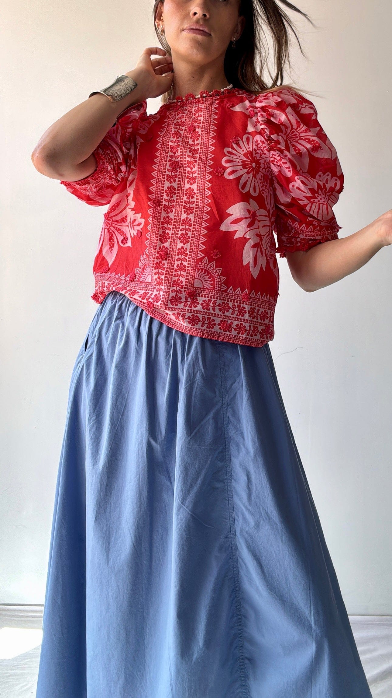 Project AJ117 Project AJ Maxi Blue Skirt