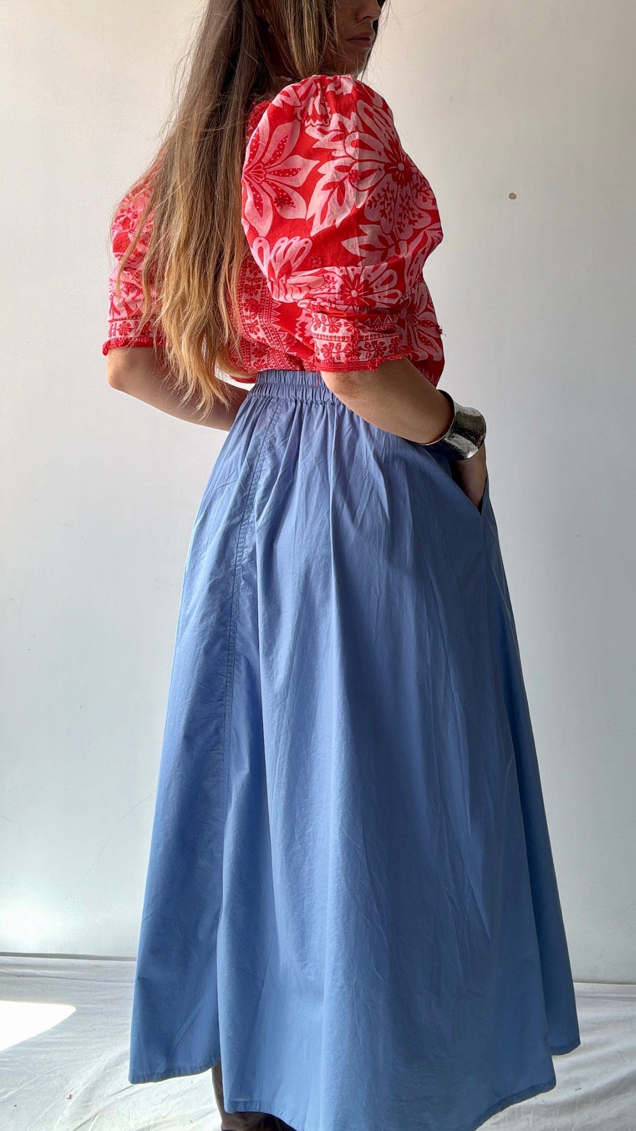 Project AJ117 Project AJ Maxi Blue Skirt