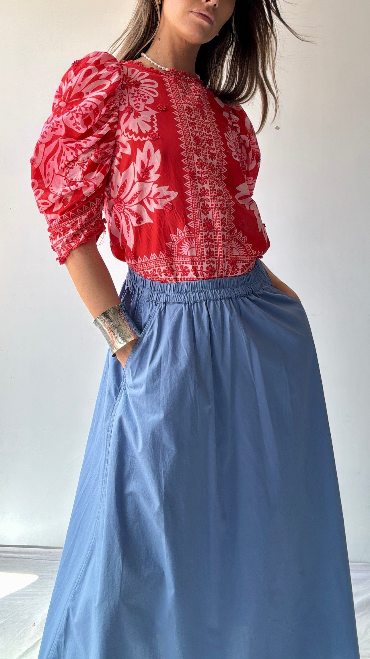 Project AJ117 Project AJ Maxi Blue Skirt