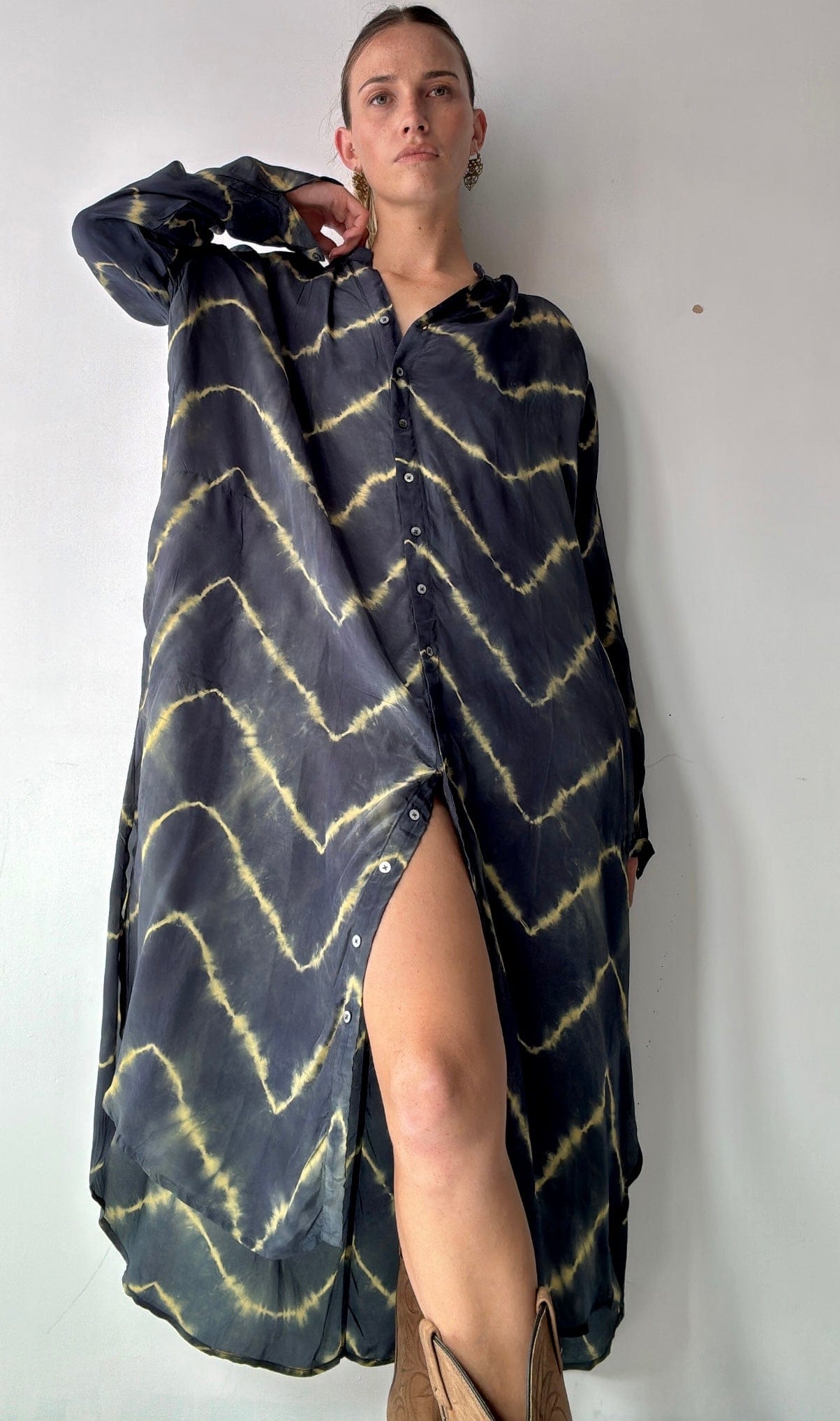 Project AJ117 Shirt Dress Navy, Project AJ117, Sistergolden