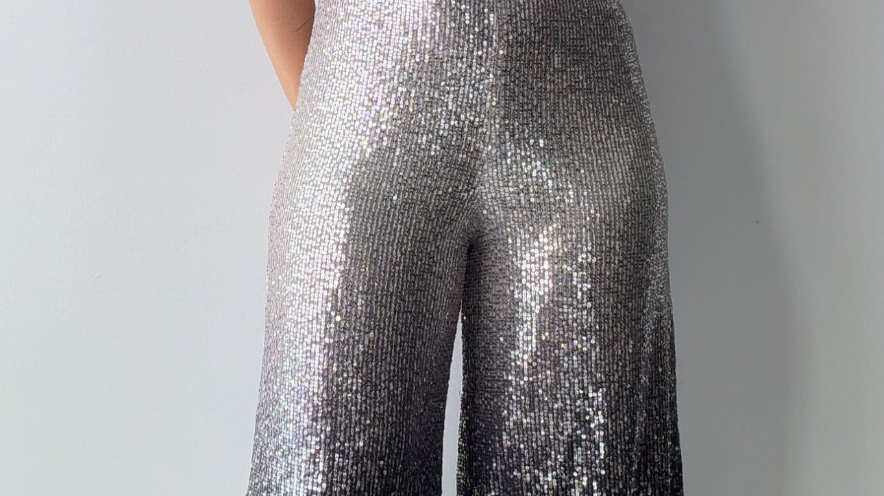 Ranna Gill Stayin’ Alive Sequin Jumpsuit