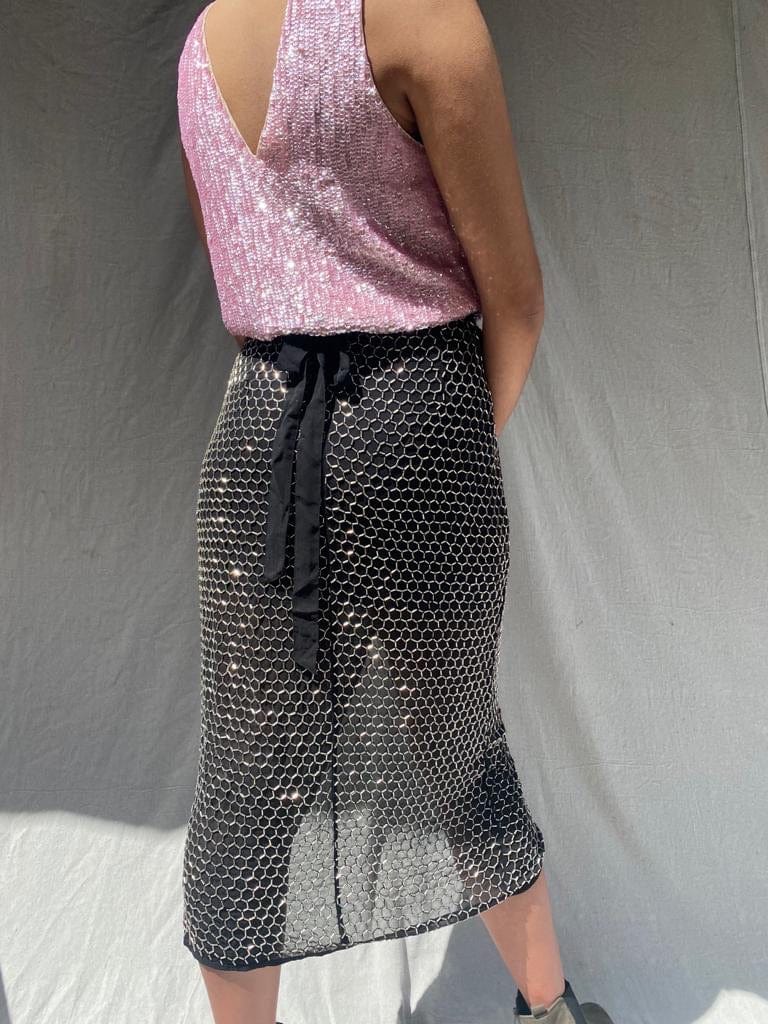 River Island Honeycomb Beaded Skirt
