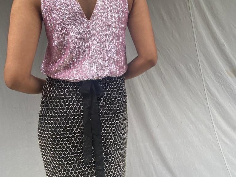 River Island Honeycomb Beaded Skirt