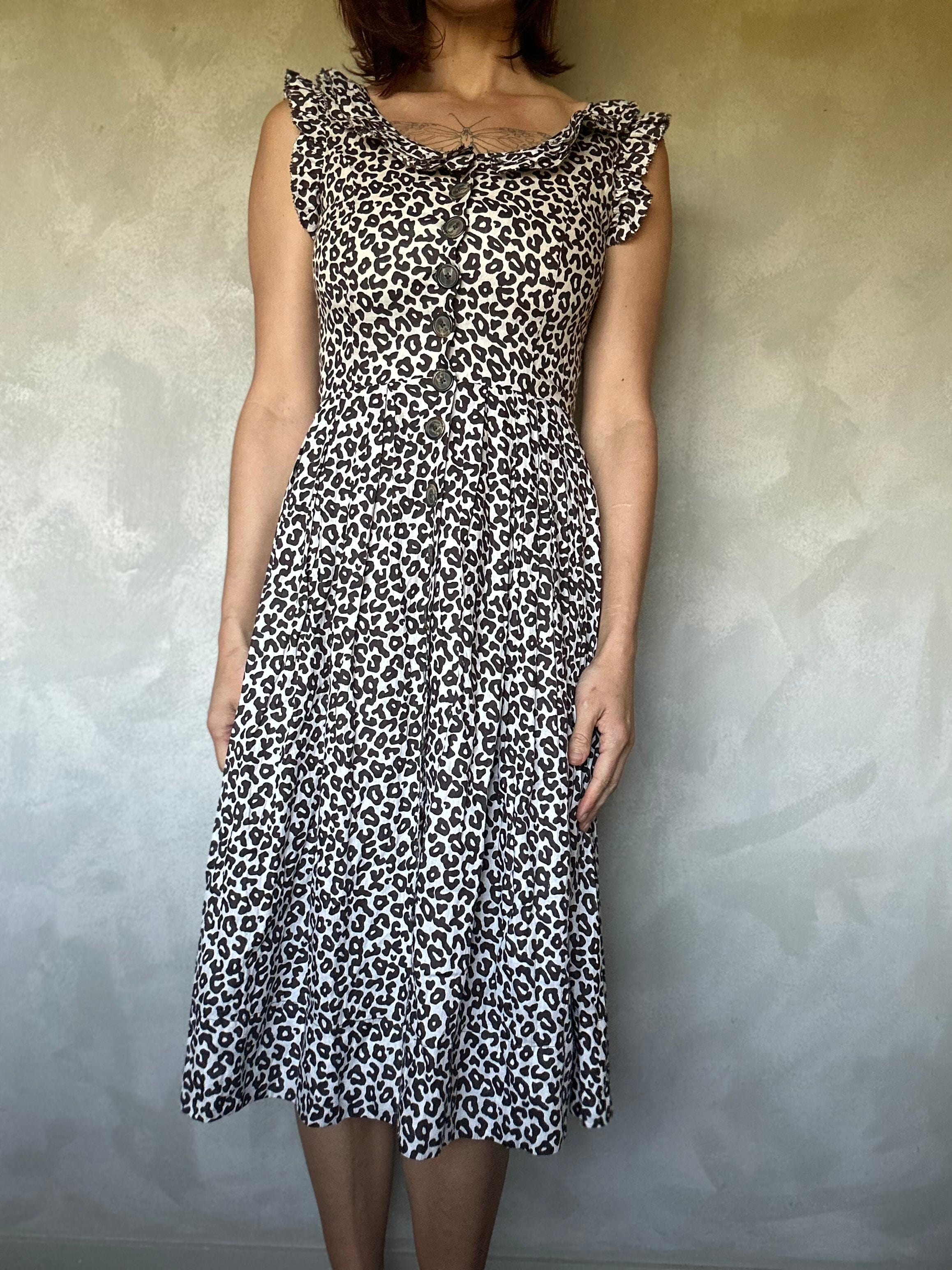 Sea New York Sea NY Leopard Frill Midi Dress