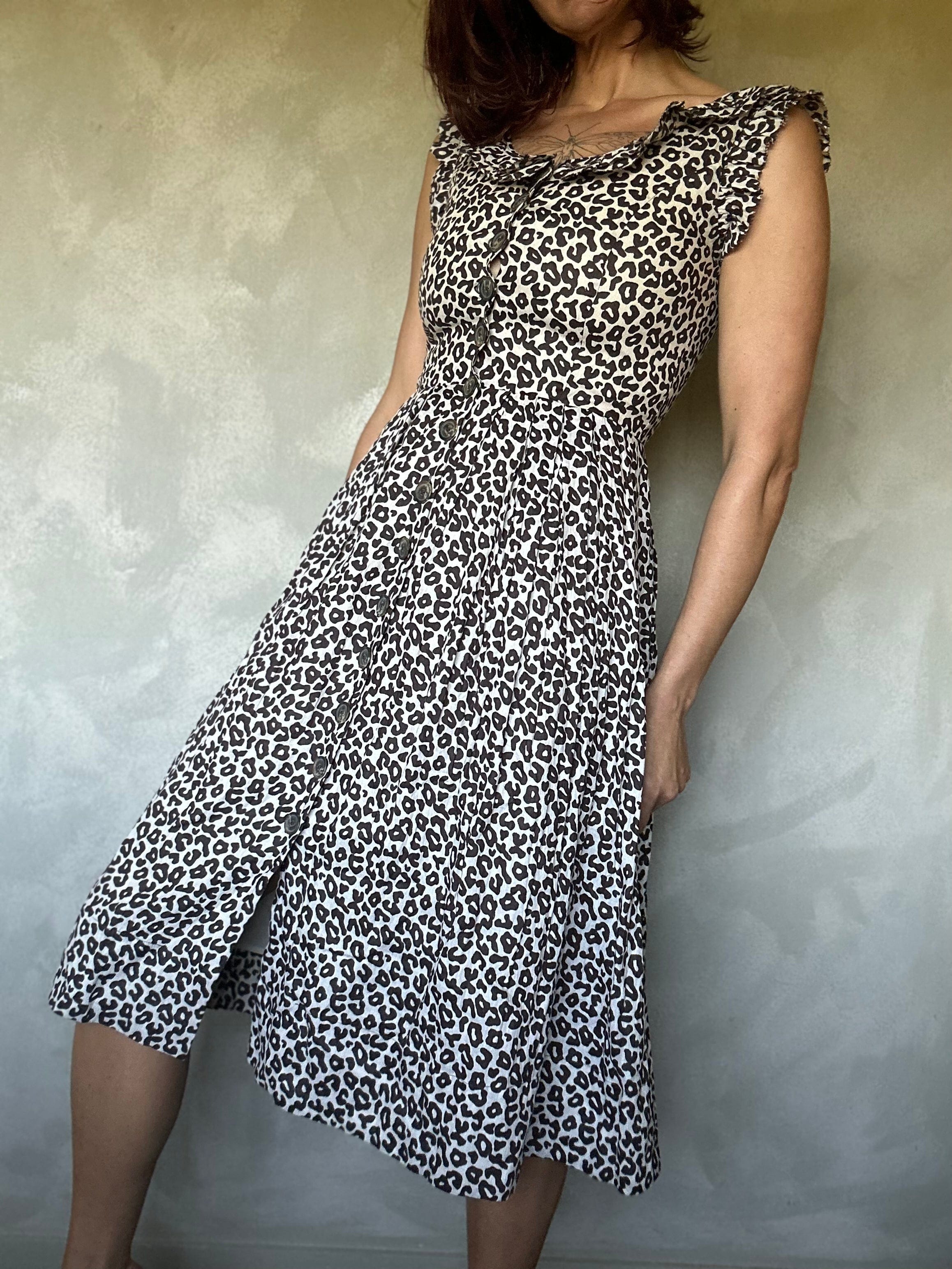 Sea New York Sea NY Leopard Frill Midi Dress