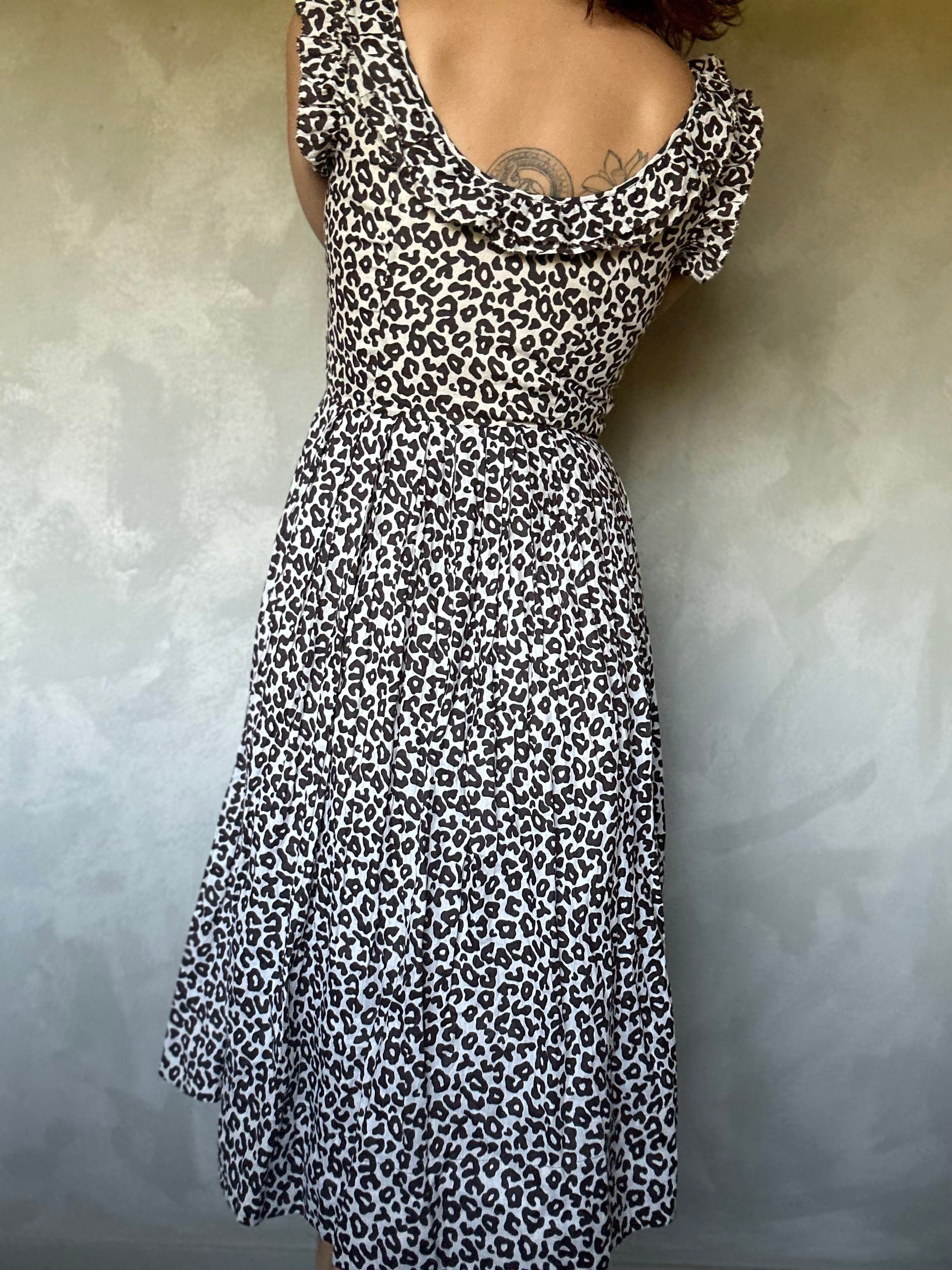 Sea New York Sea NY Leopard Frill Midi Dress