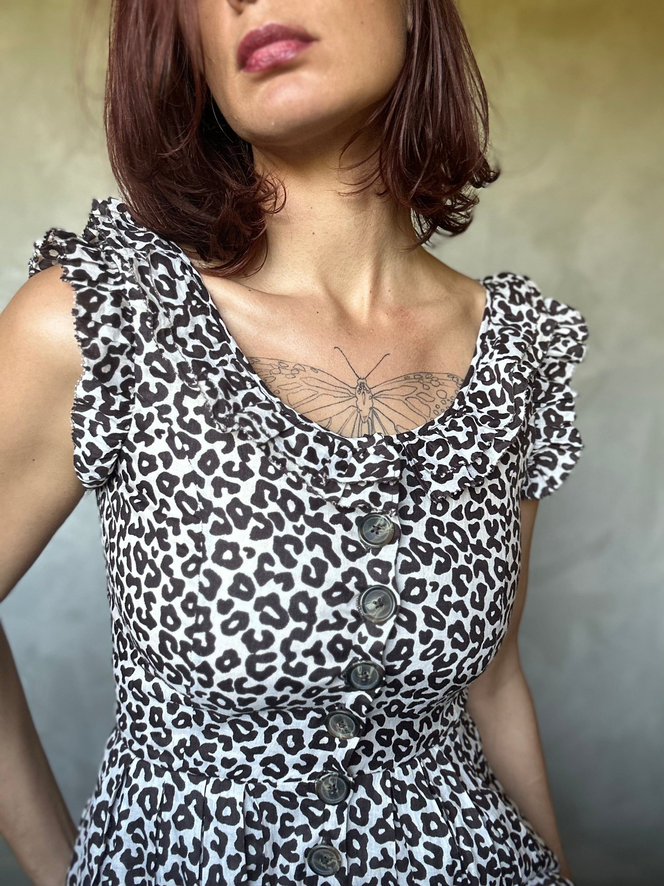 Sea New York Sea NY Leopard Frill Midi Dress